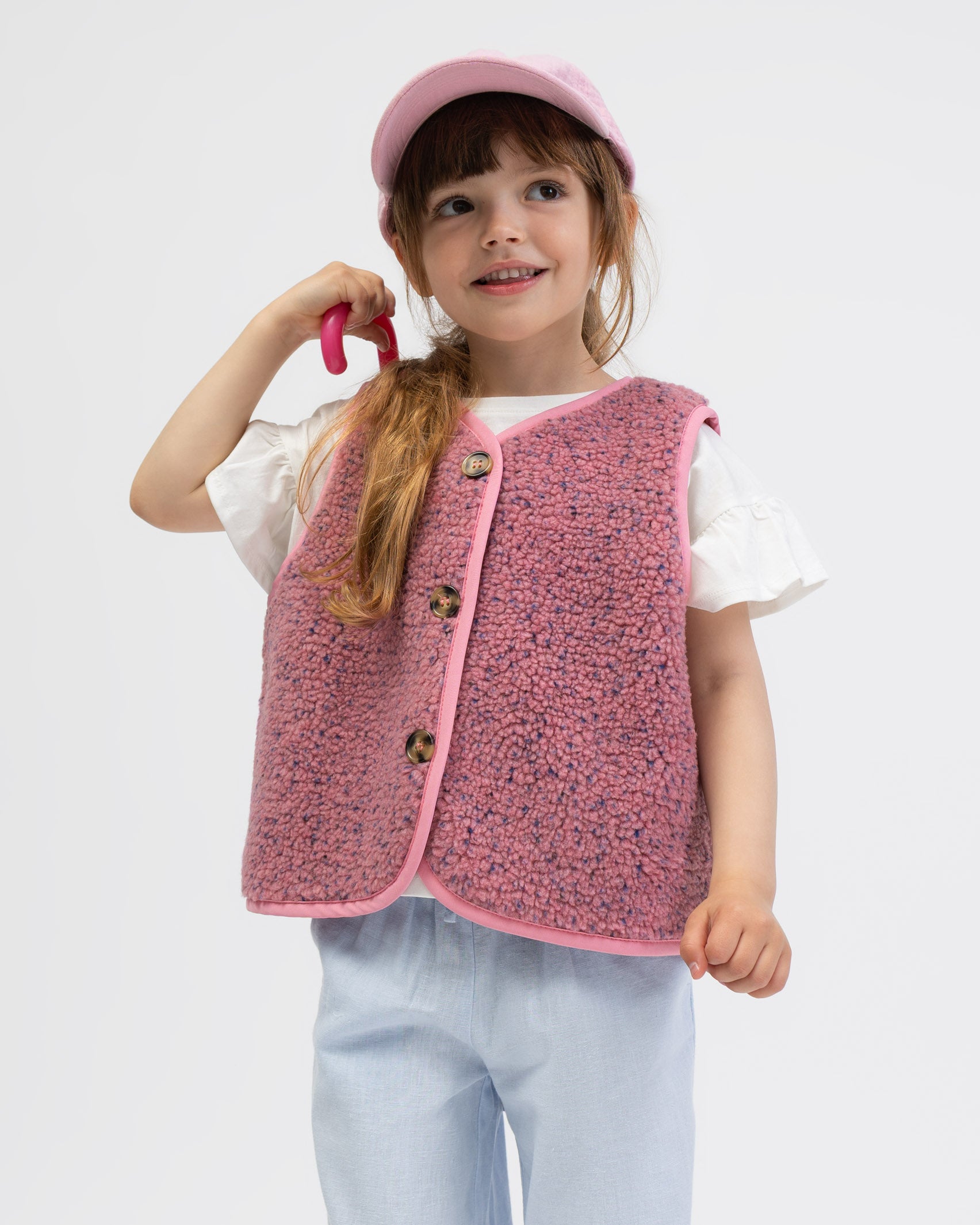 Teddy Kinderweste mit Konfettiprint