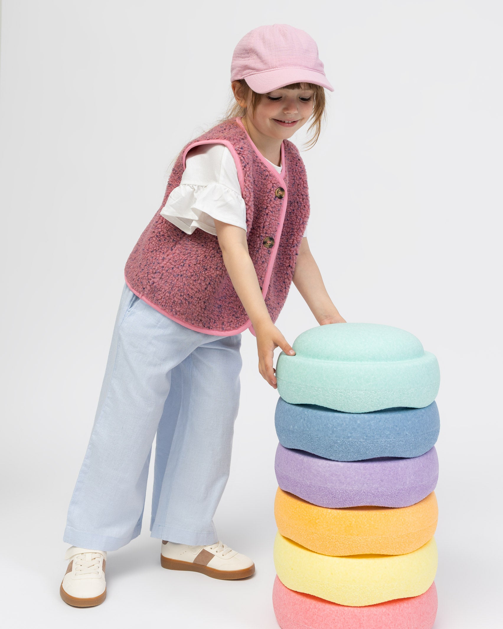 Teddy Kinderweste mit Konfettiprint