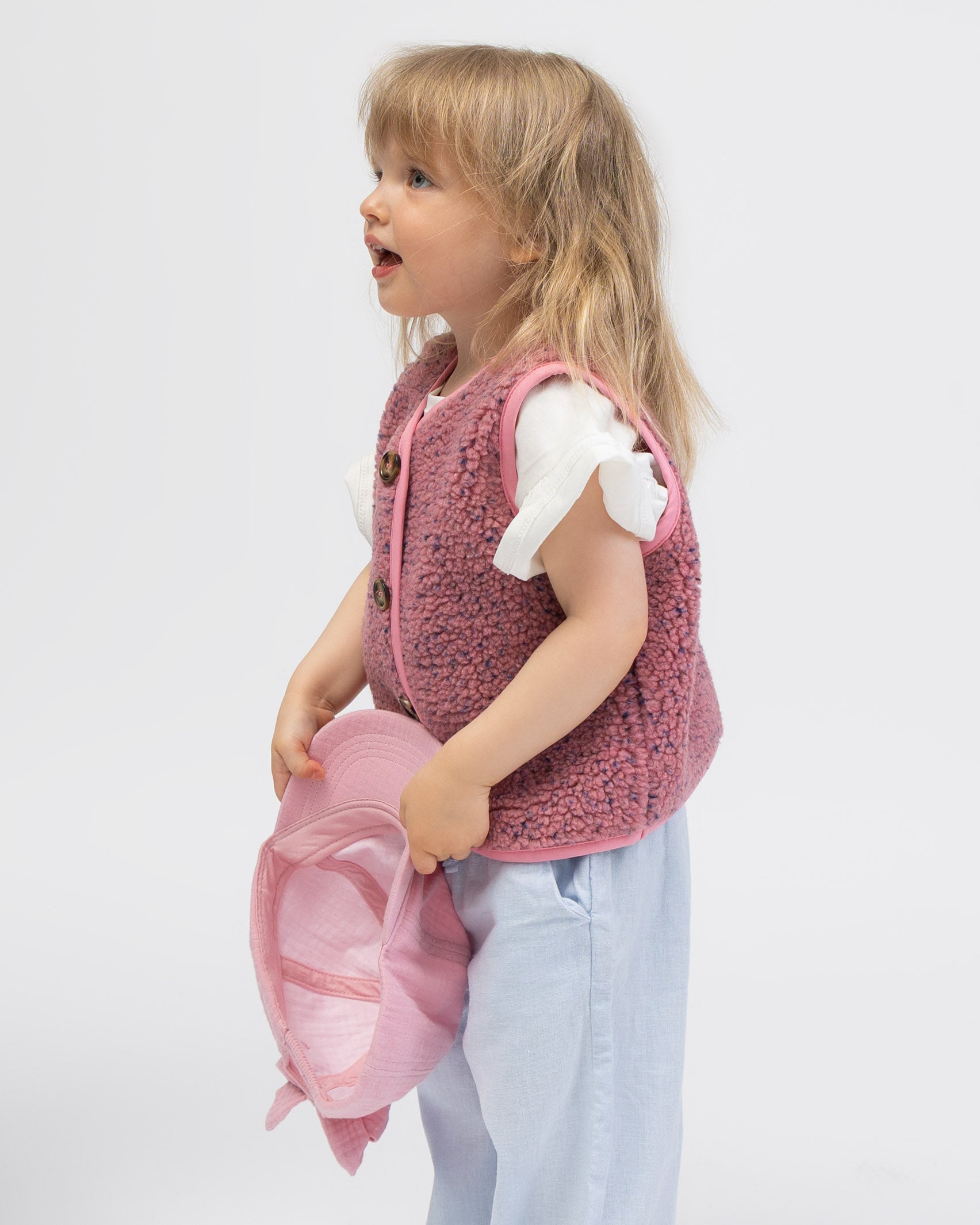 Teddy Kinderweste mit Konfettiprint