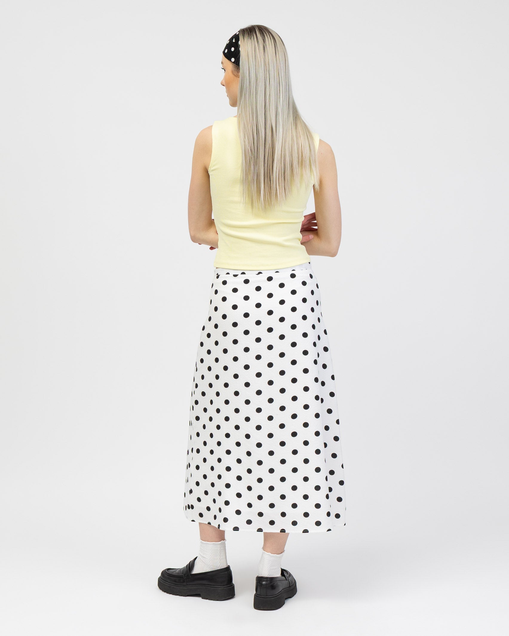 Midirock mit Polkadot Print