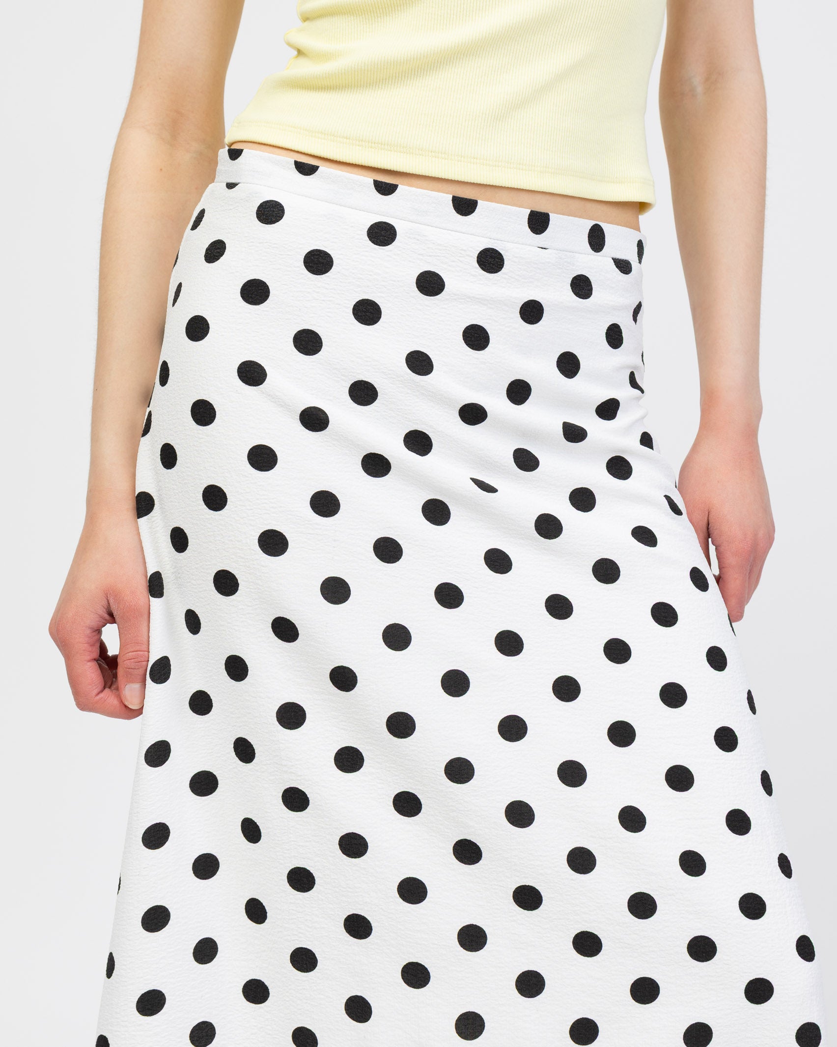 Midirock mit Polkadot Print