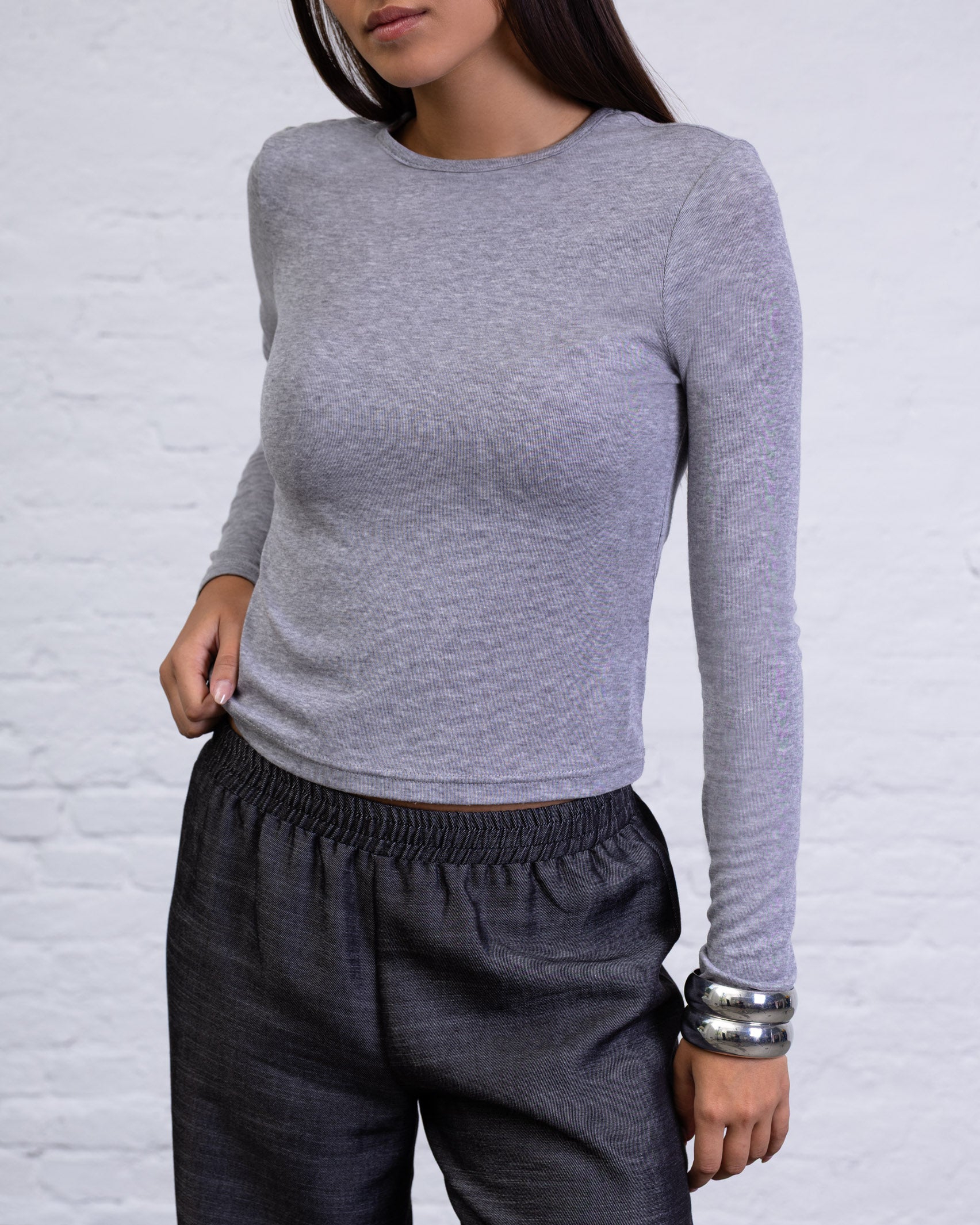 Langarmshirt mit Rundhalsausschnitt