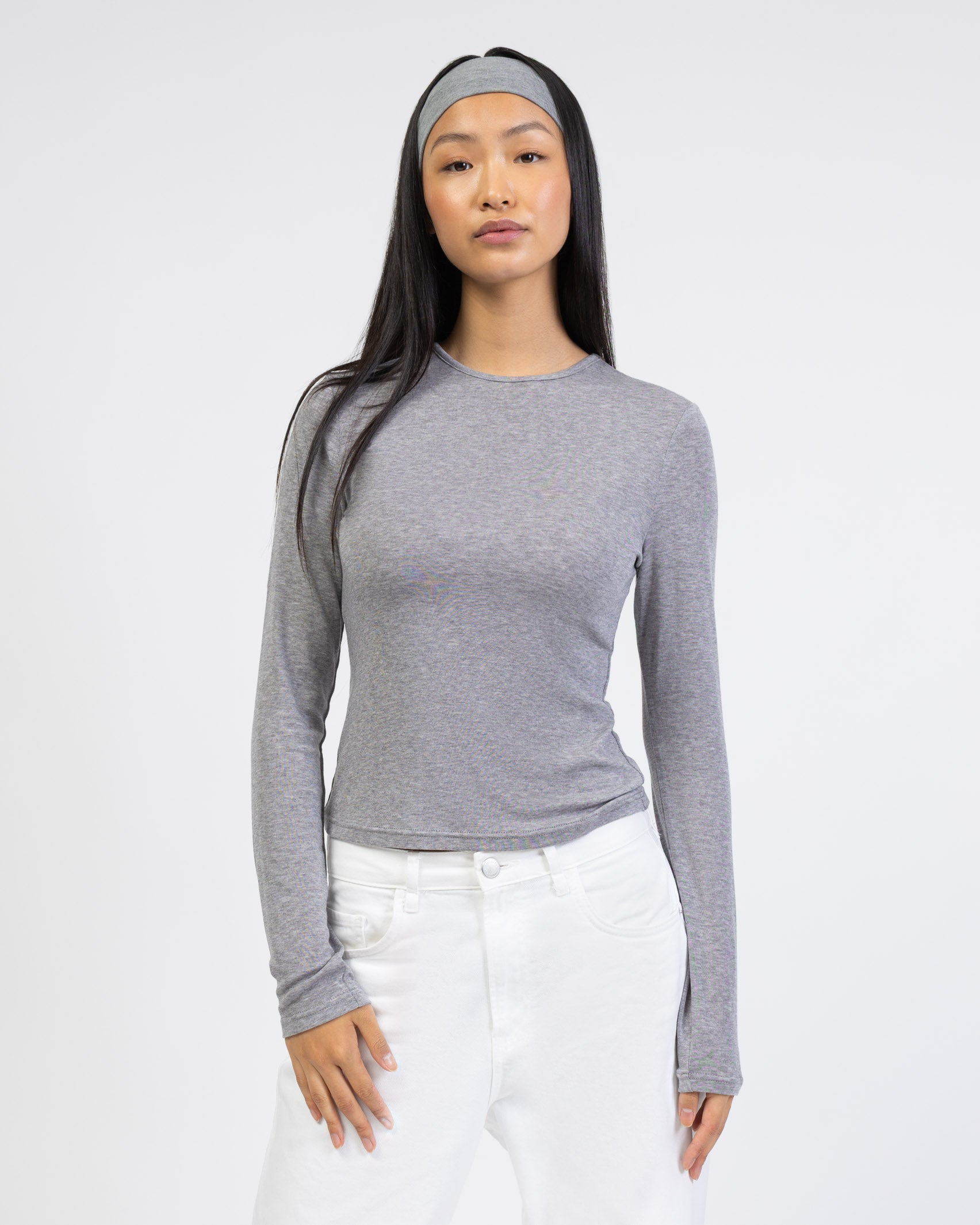 Langarmshirt mit Rundhalsausschnitt