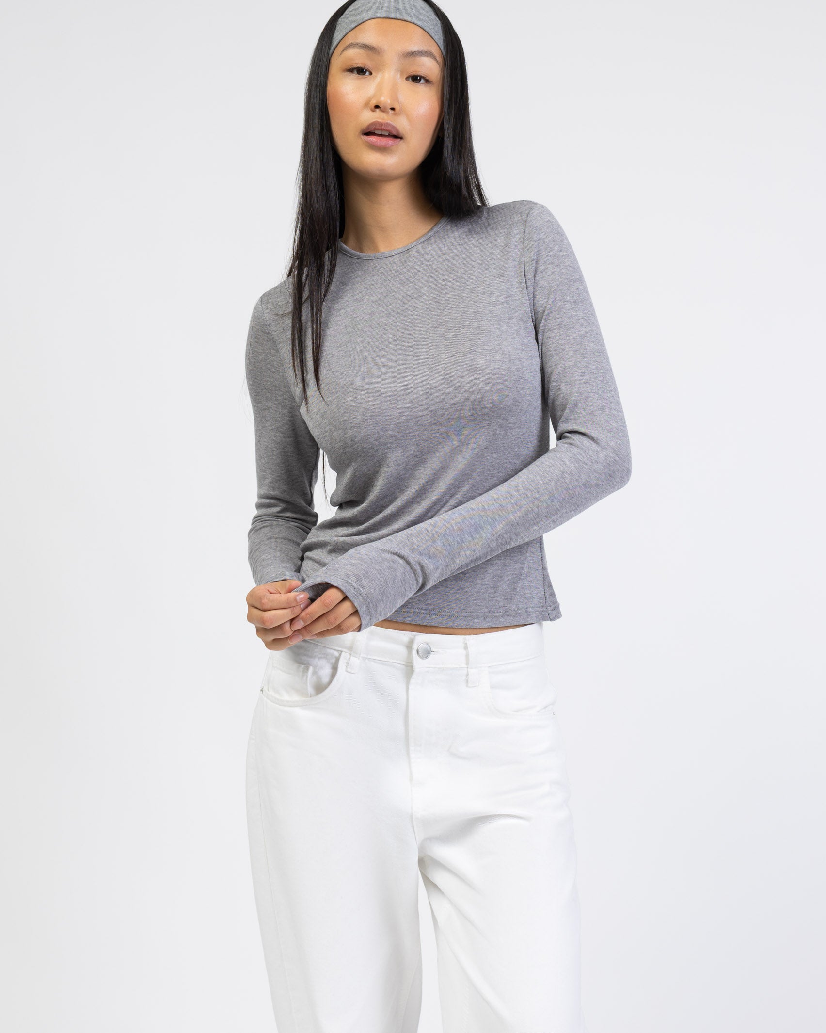 Langarmshirt mit Rundhalsausschnitt