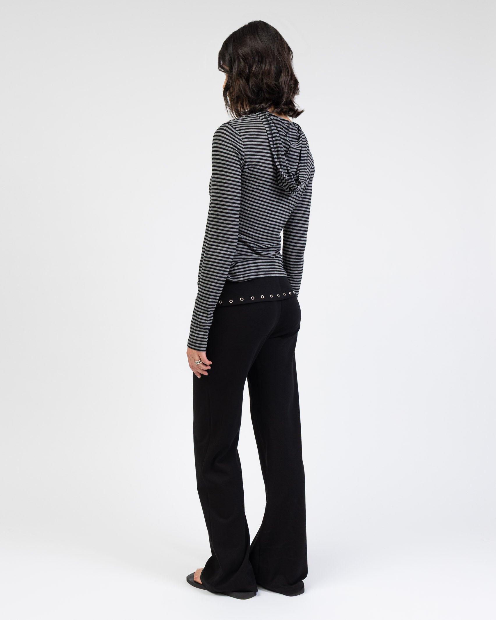 Gestreiftes Longshirt mit Kapuze