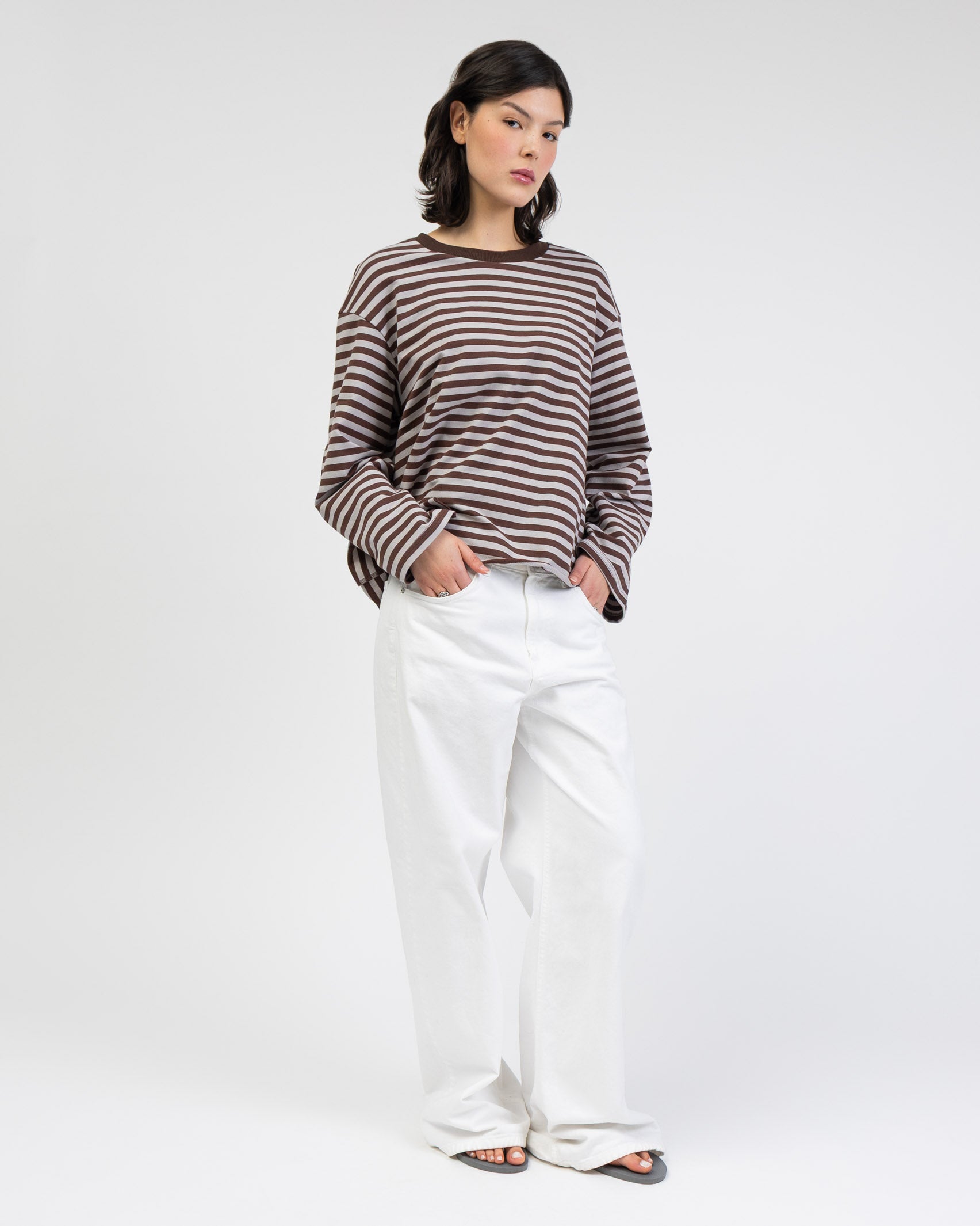 Oversize Longshirt mit Streifen