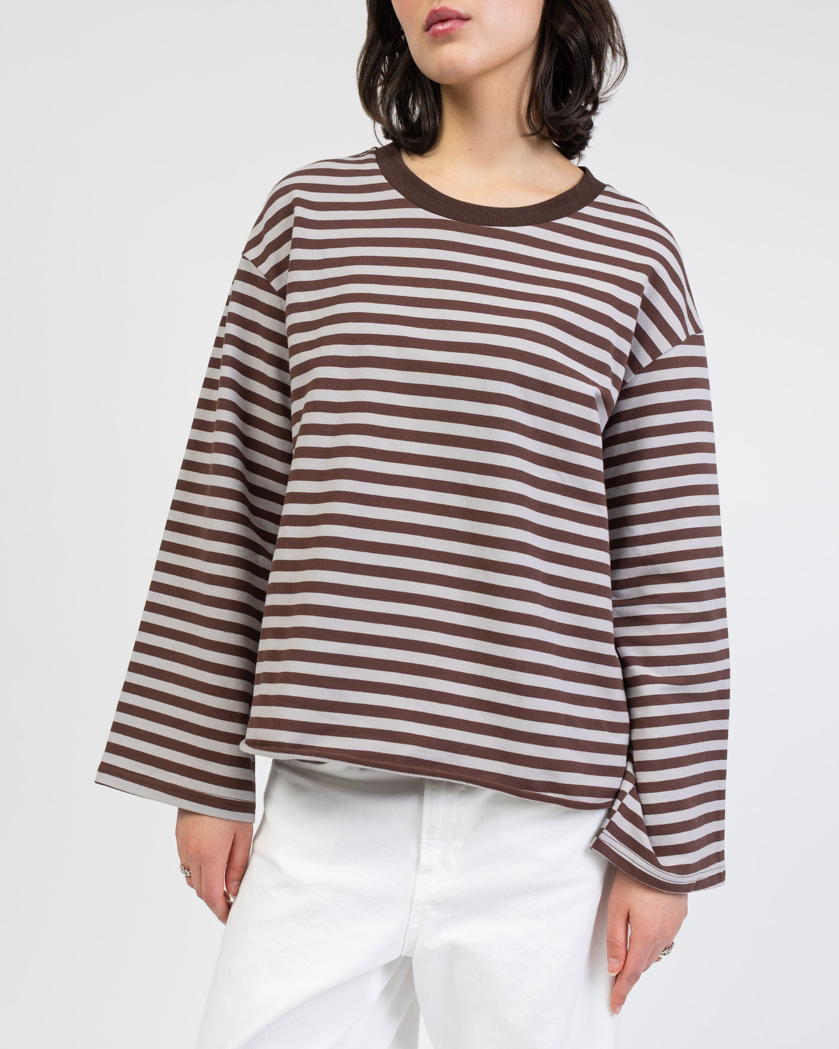 Oversize Longshirt mit Streifen