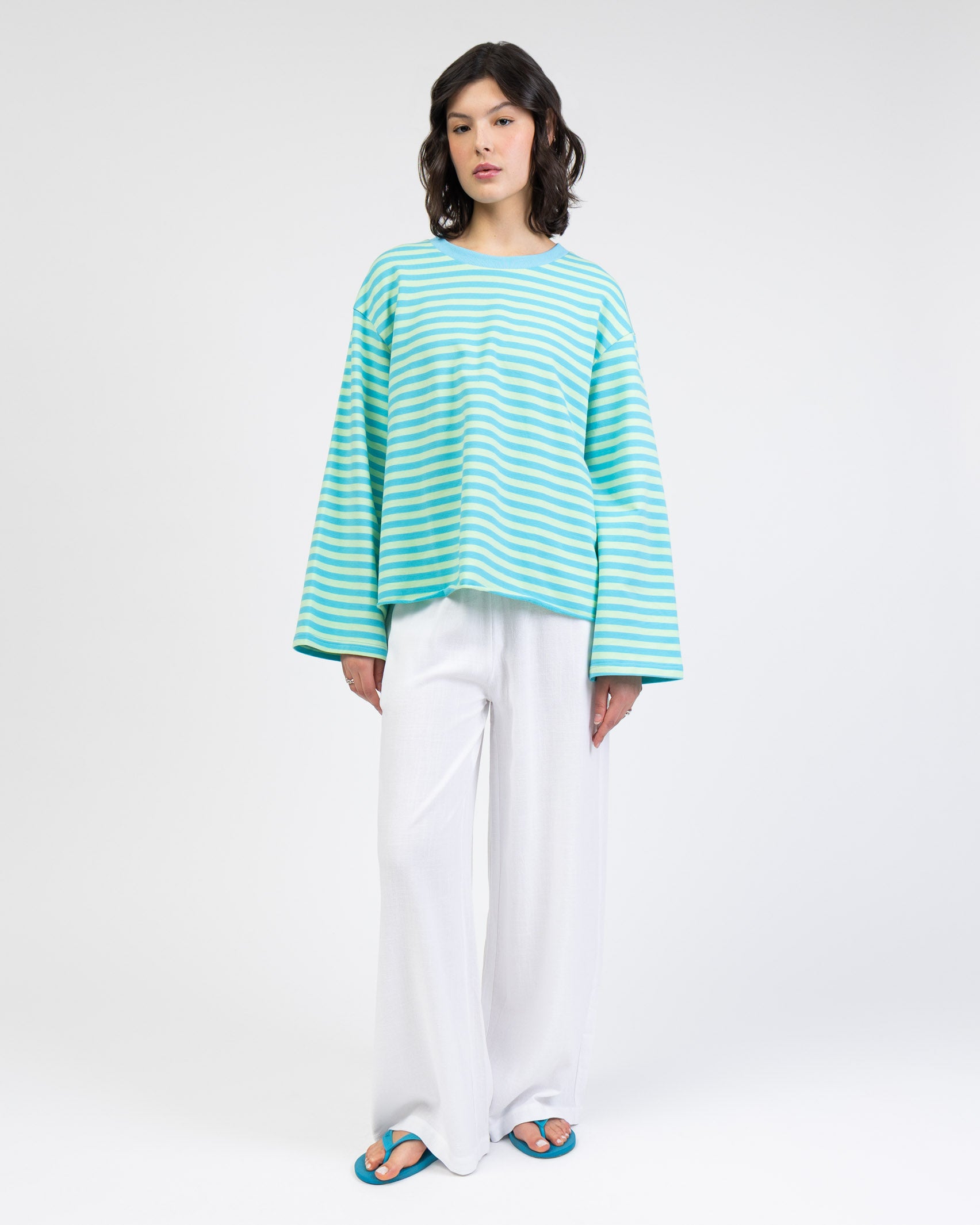 Oversize Longshirt mit Streifen