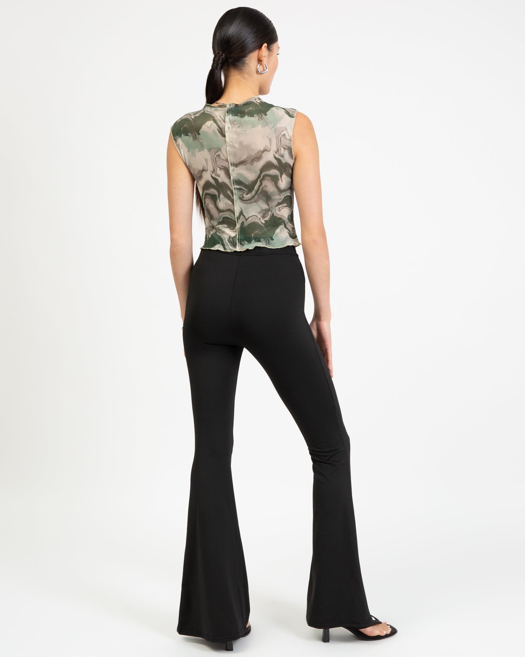 Mesh Top in Grüntönen