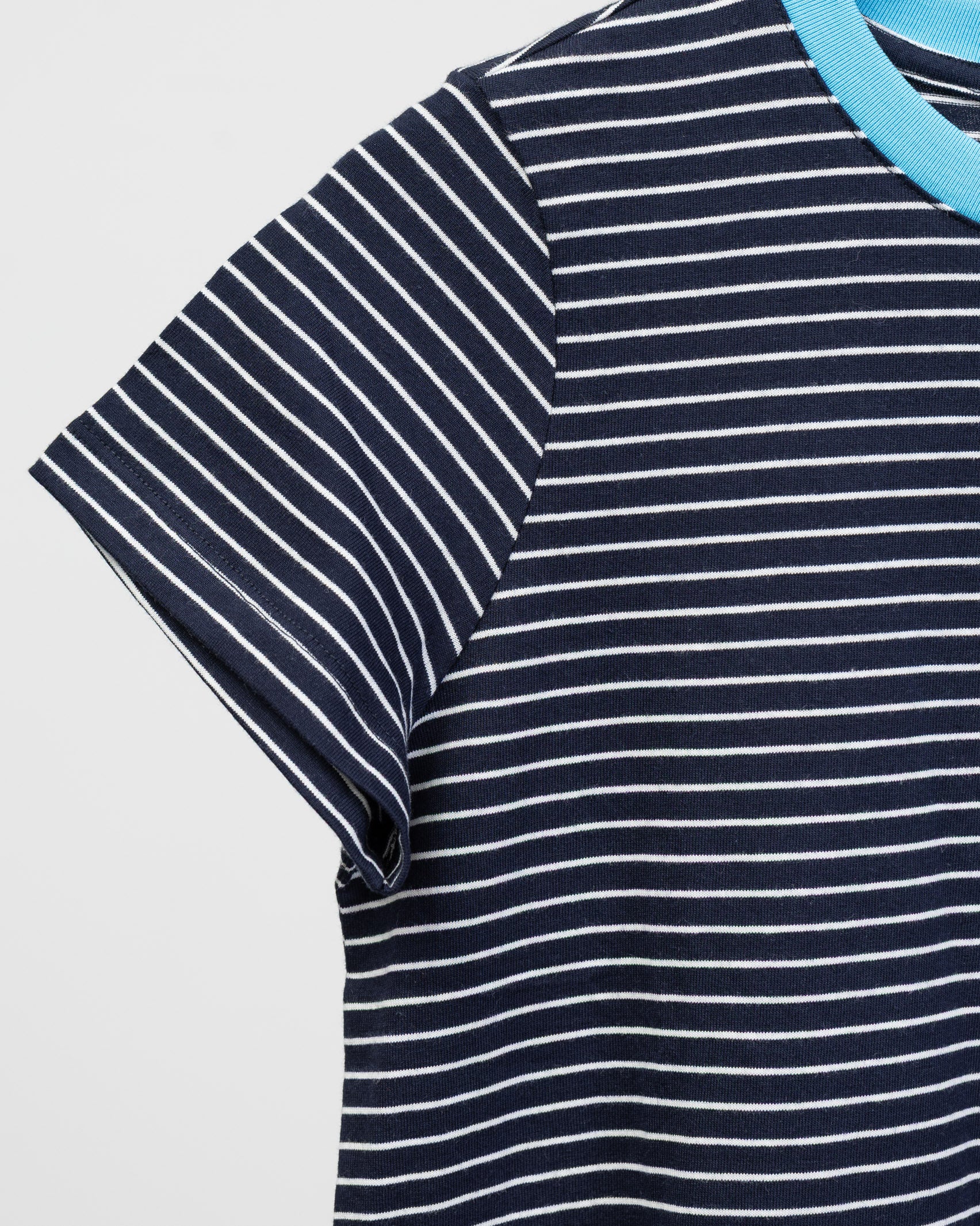 Gestreiftes Basic T-Shirt Kleid