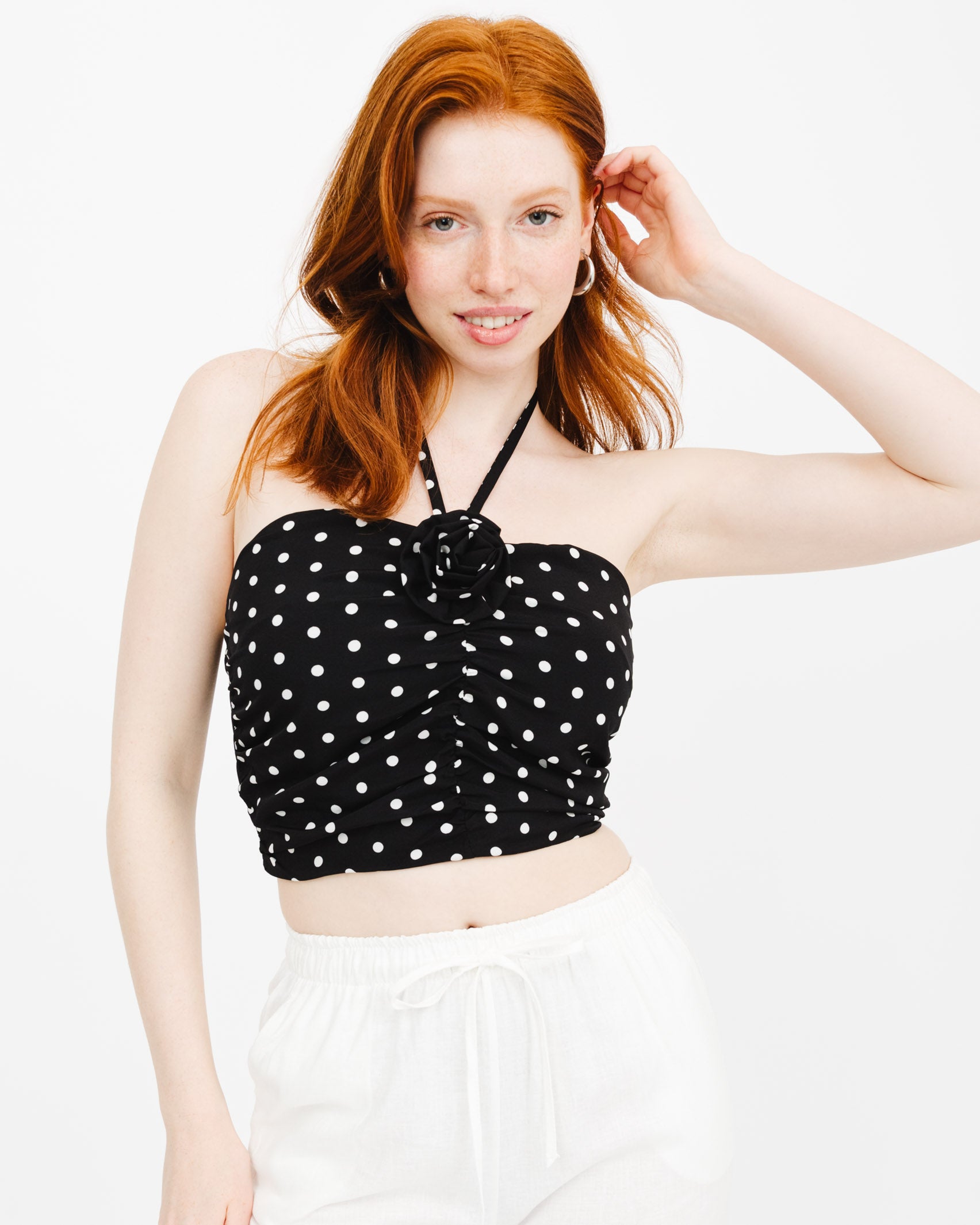 Neckholder Top mit Punkten - Broke + Schön