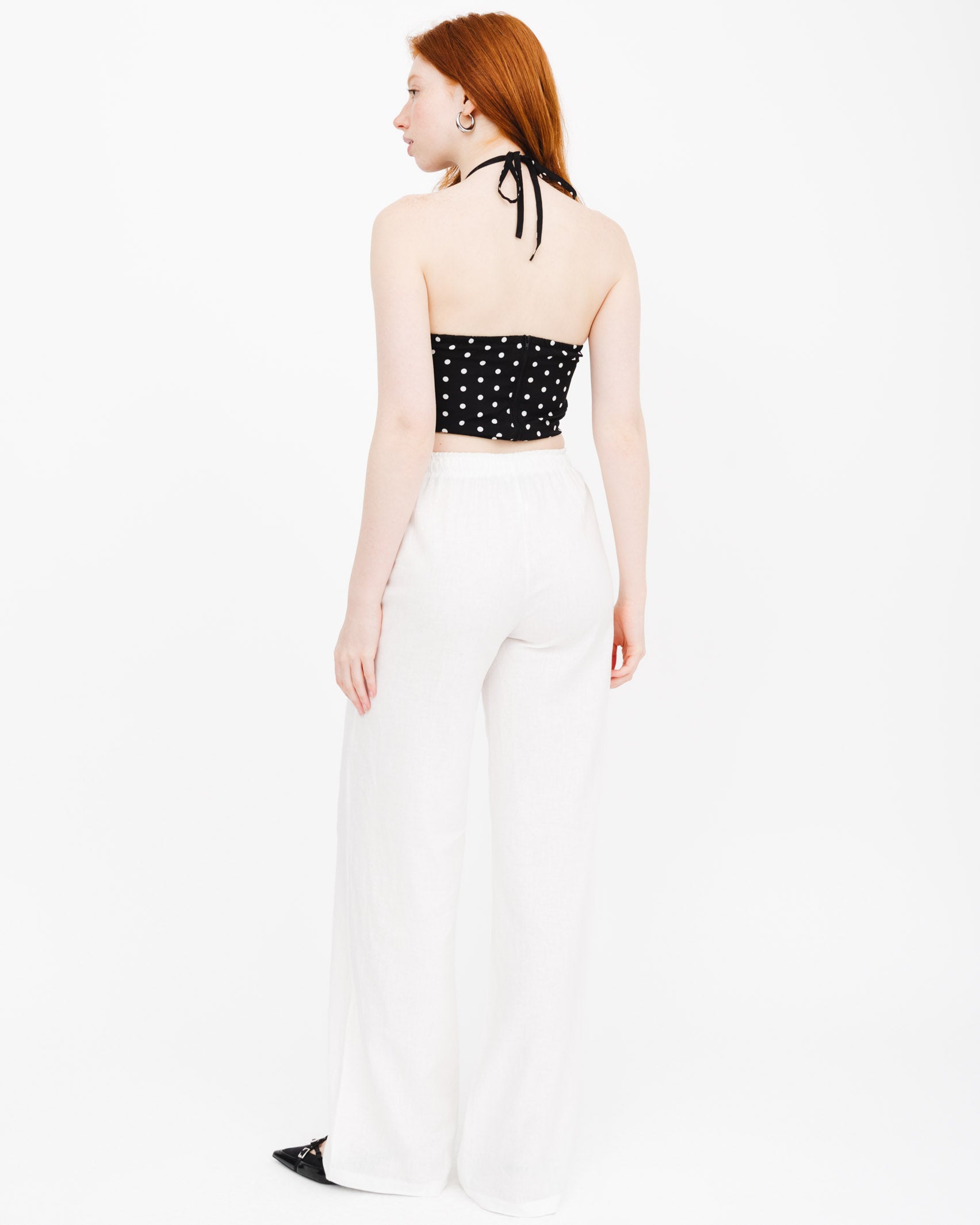 Neckholder Top mit Punkten - Broke + Schön