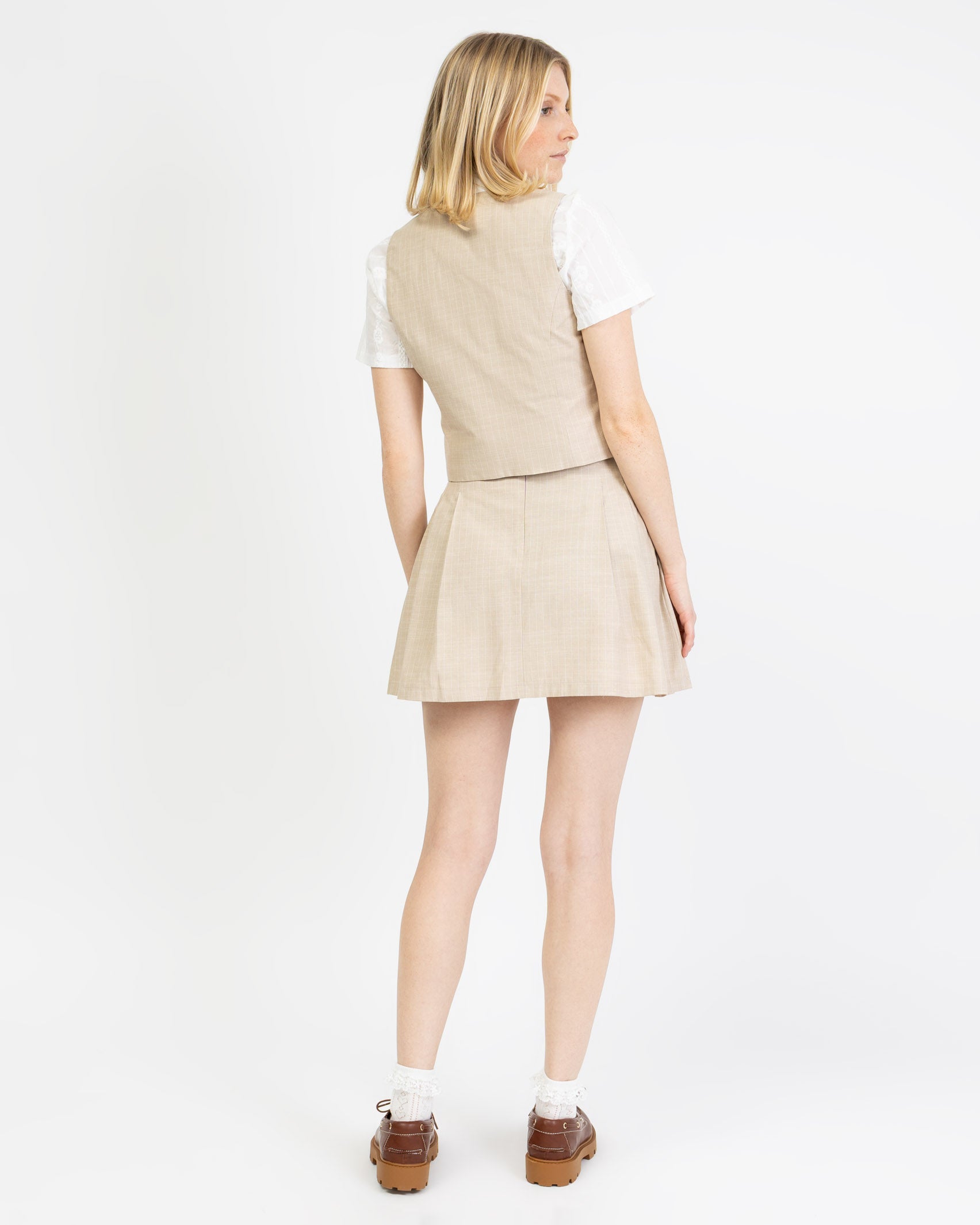 Weste mit Leinenanteil