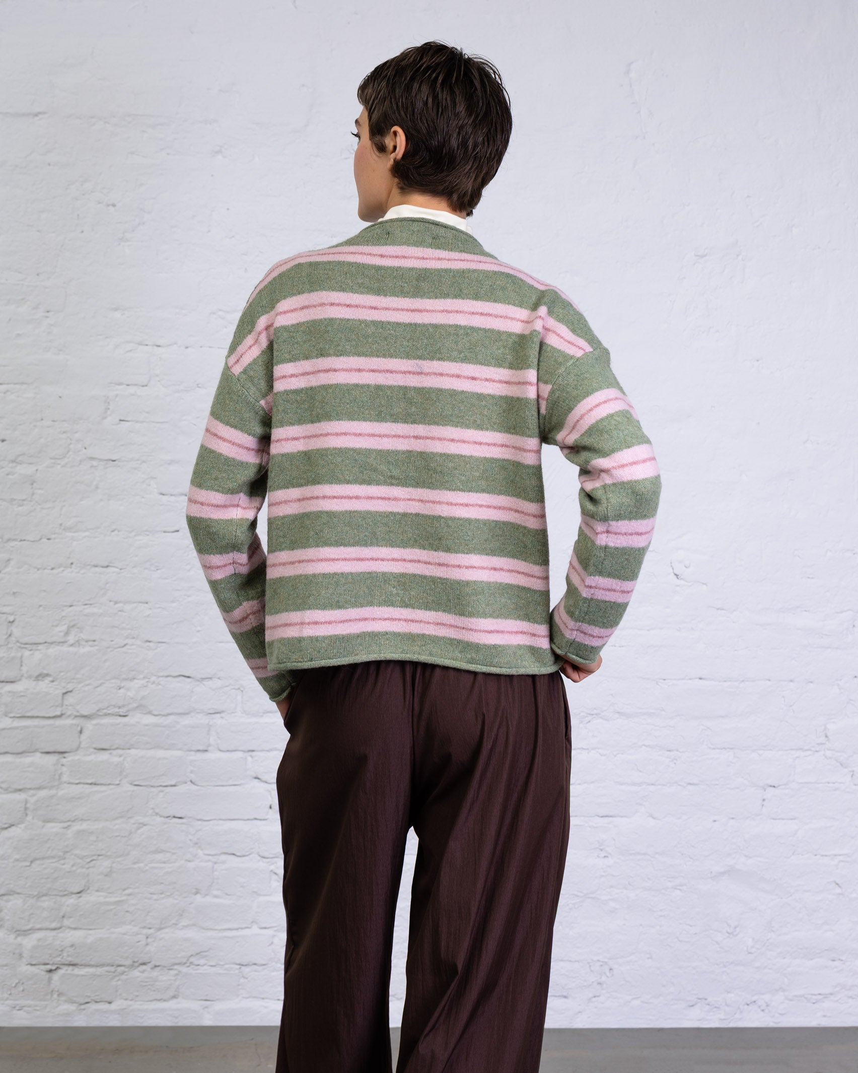 Strickjacke mit Streifenmix