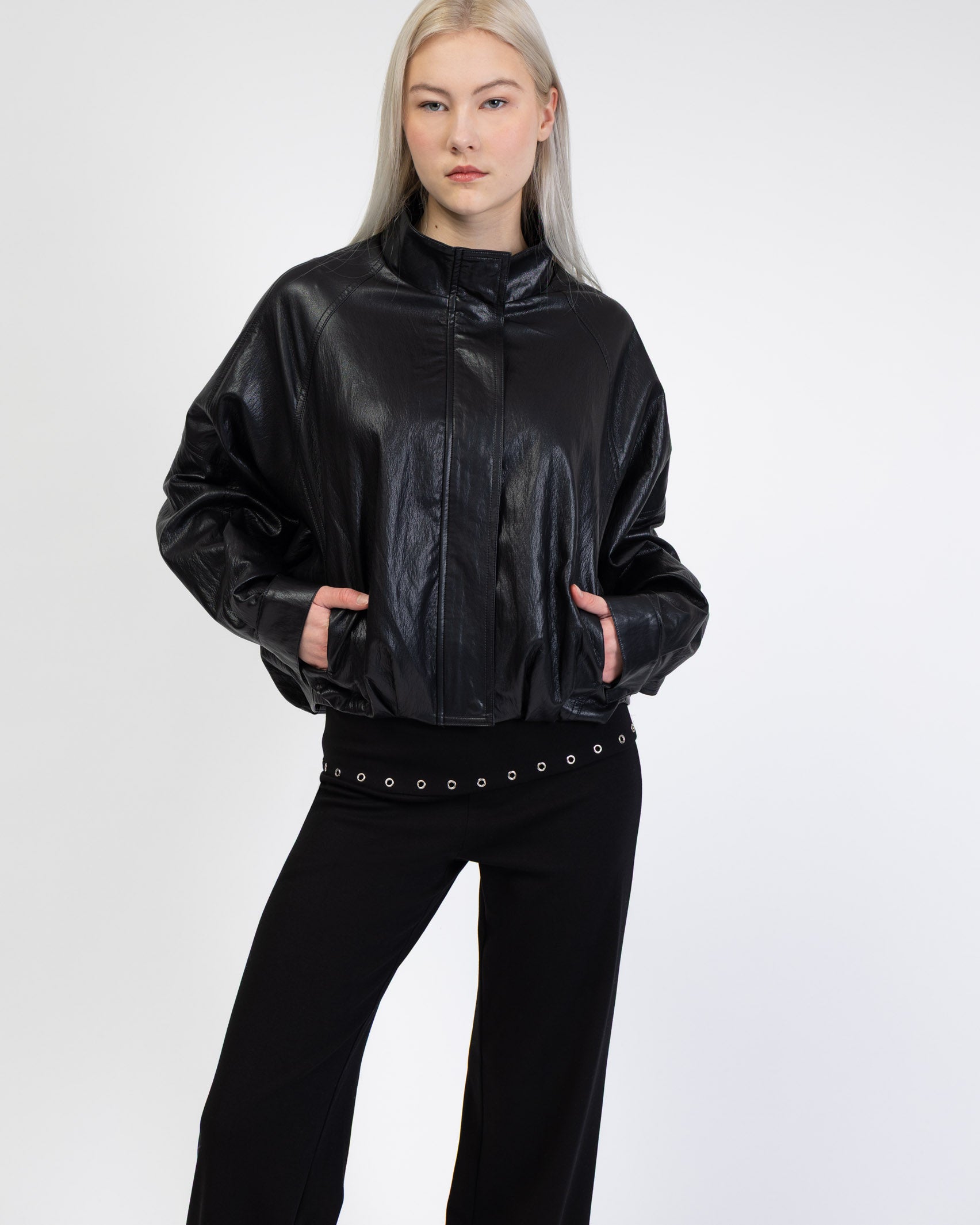 Kunstleder Bomberjacke