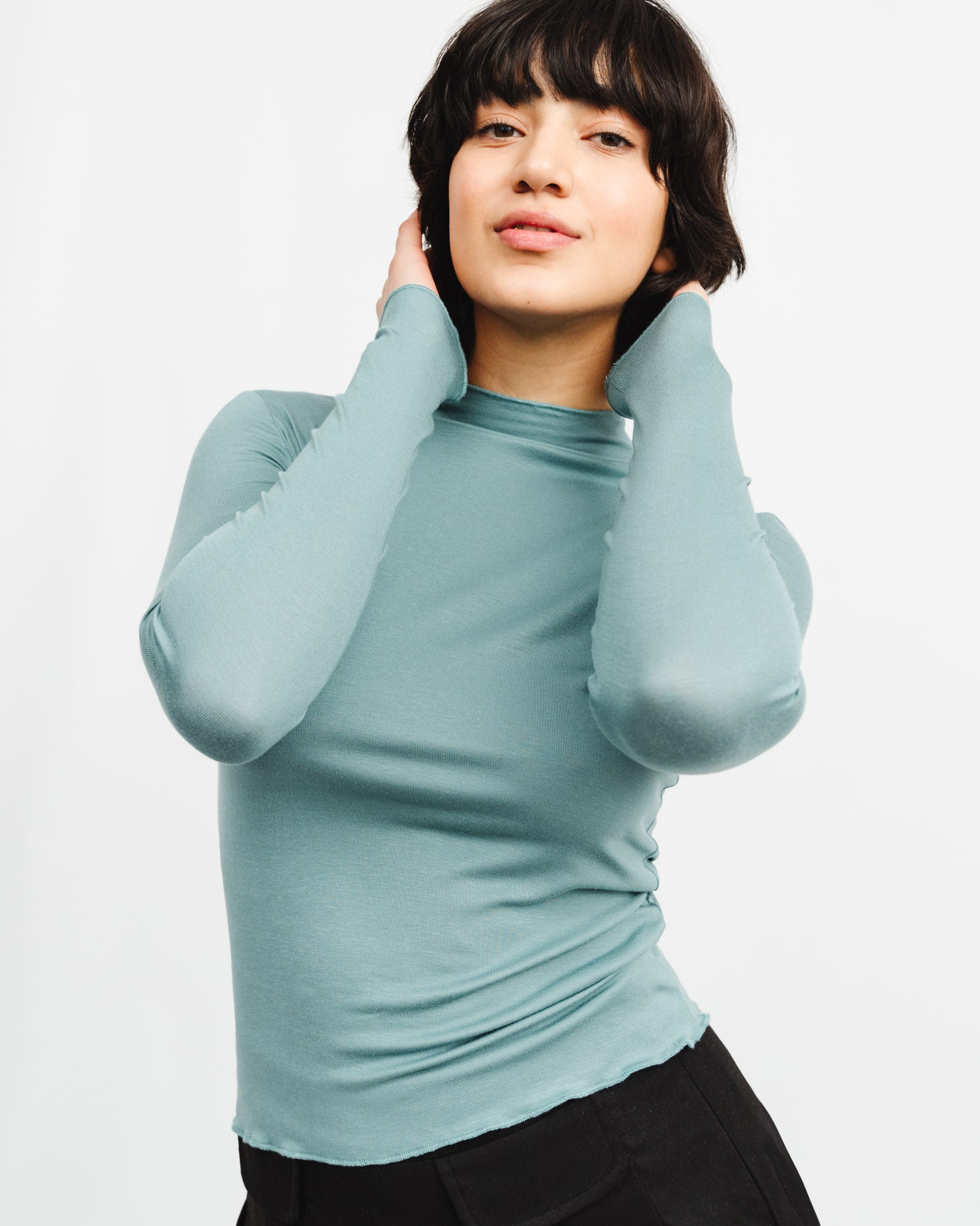 Langarmshirt mit Stehkragen - Broke + Schön