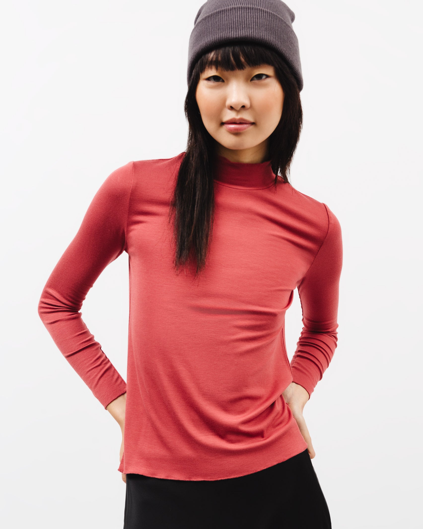 Langarmshirt mit Stehkragen - Broke + Schön