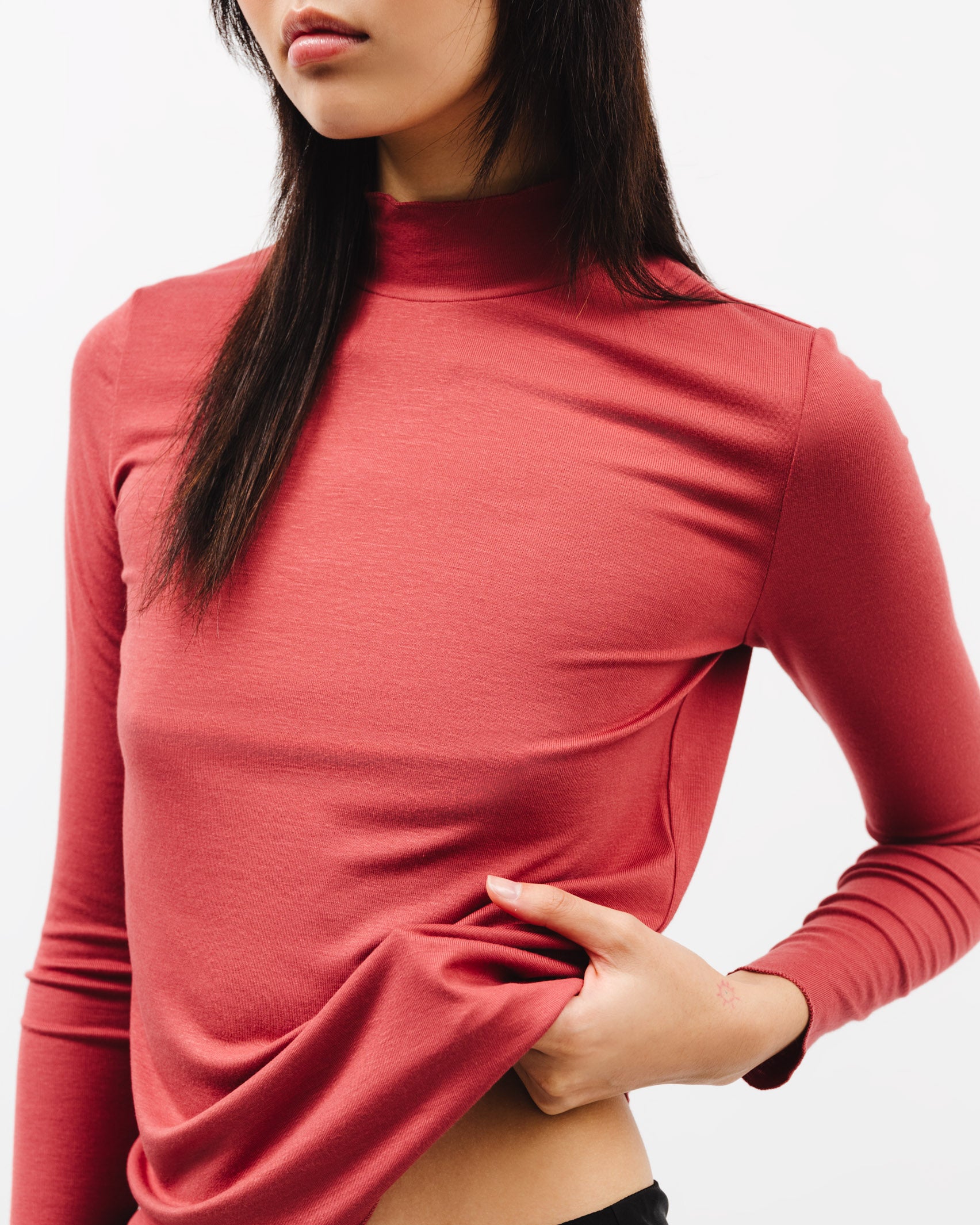 Langarmshirt mit Stehkragen - Broke + Schön