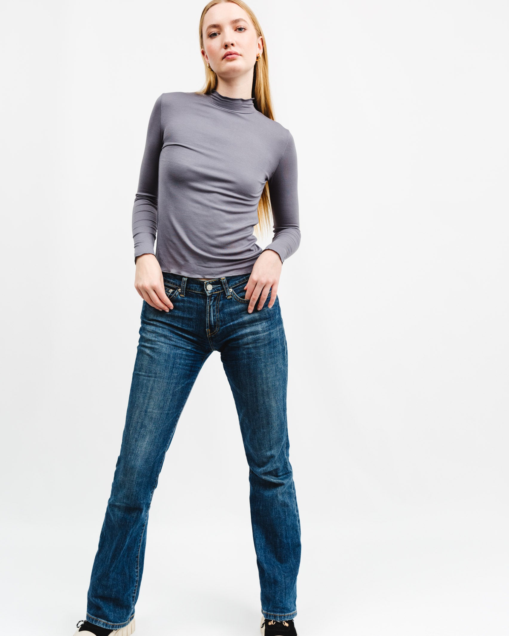 Langarmshirt mit Stehkragen - Broke + Schön