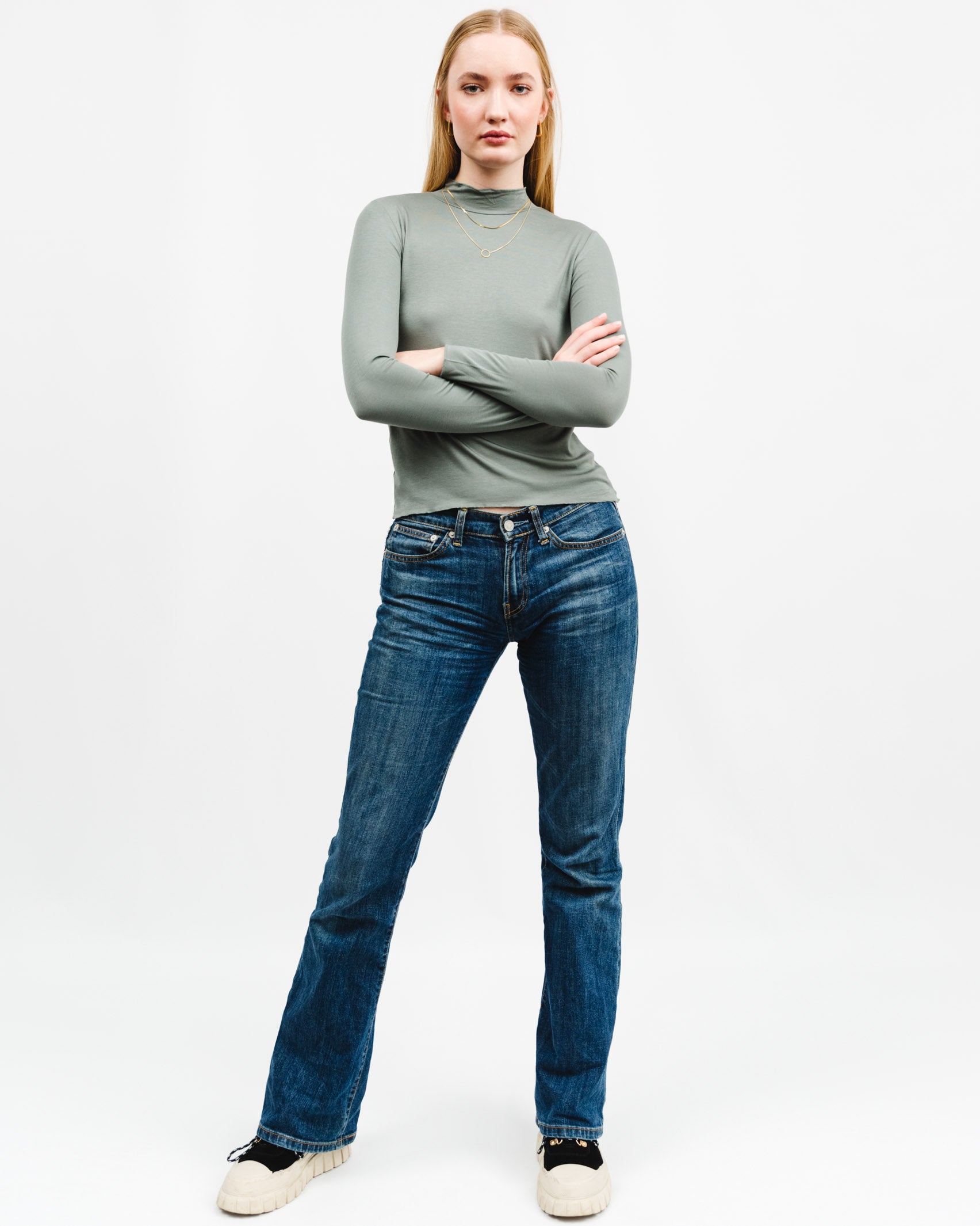 Langarmshirt mit Stehkragen - Broke + Schön