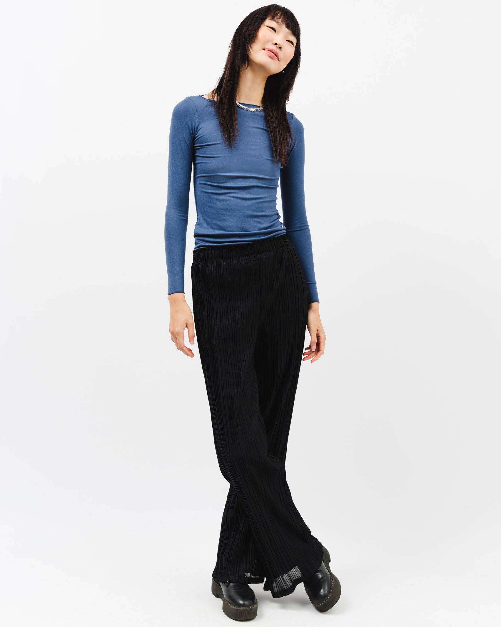 Langarmshirt mit U-Boot-Ausschnitt - Broke + Schön