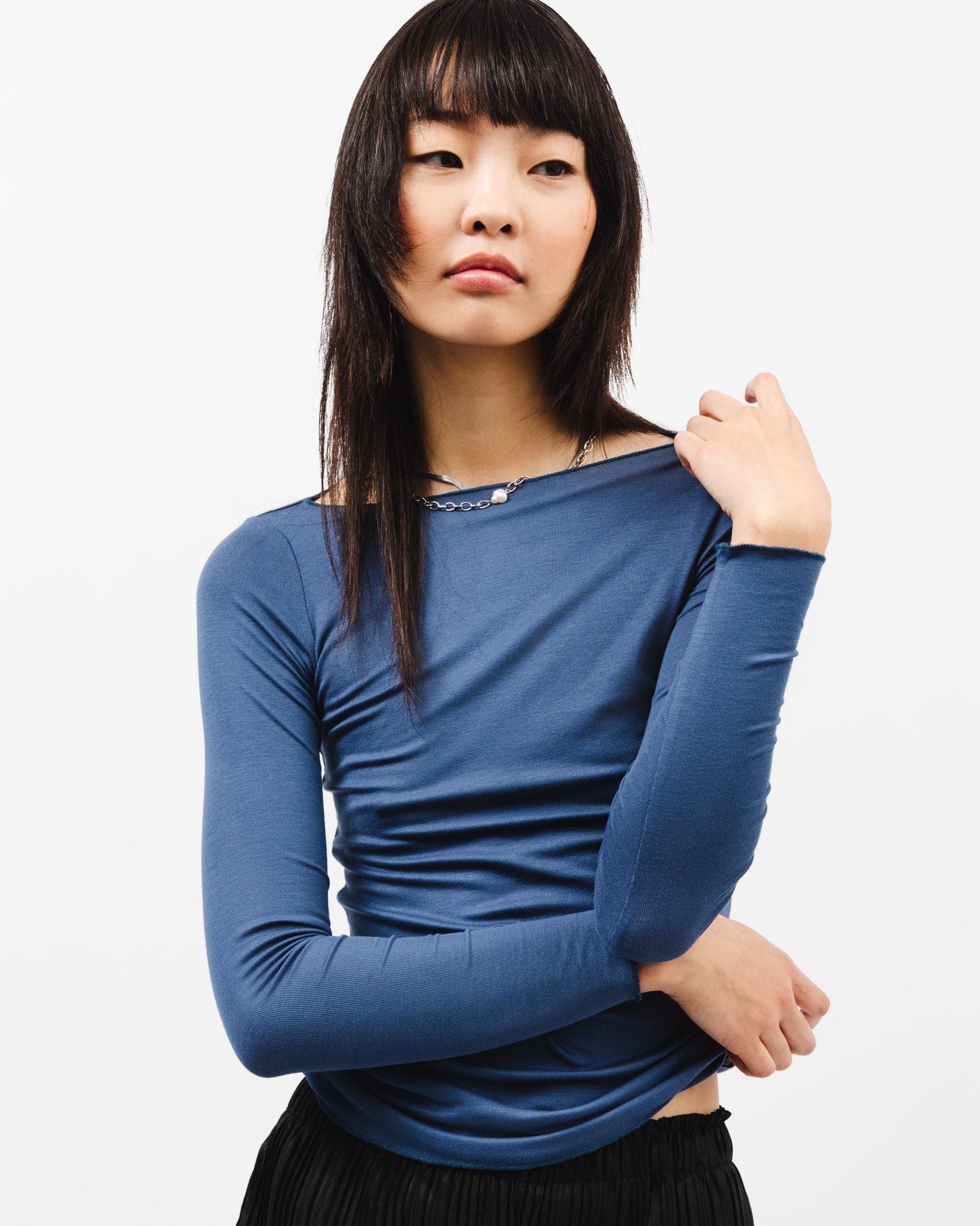 Langarmshirt mit U-Boot-Ausschnitt - Broke + Schön