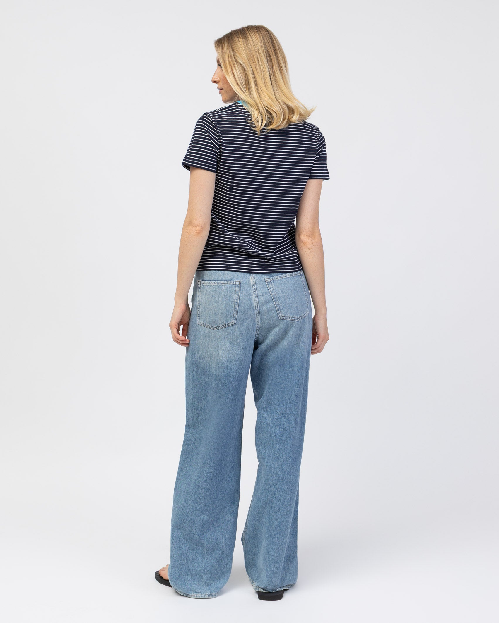 Gestreiftes Basic Kurzarmshirt