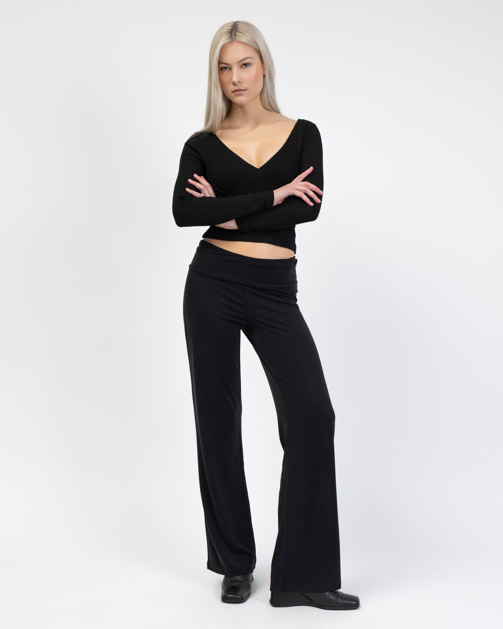 Weiche Hose mit gefaltetem Bund