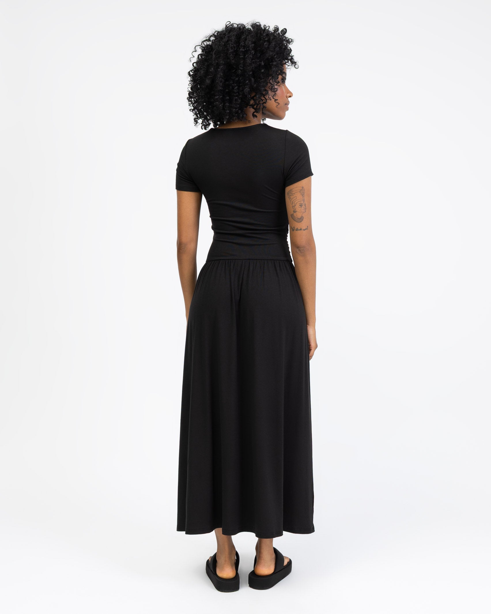 T-Shirt Kleid mit Raffungen