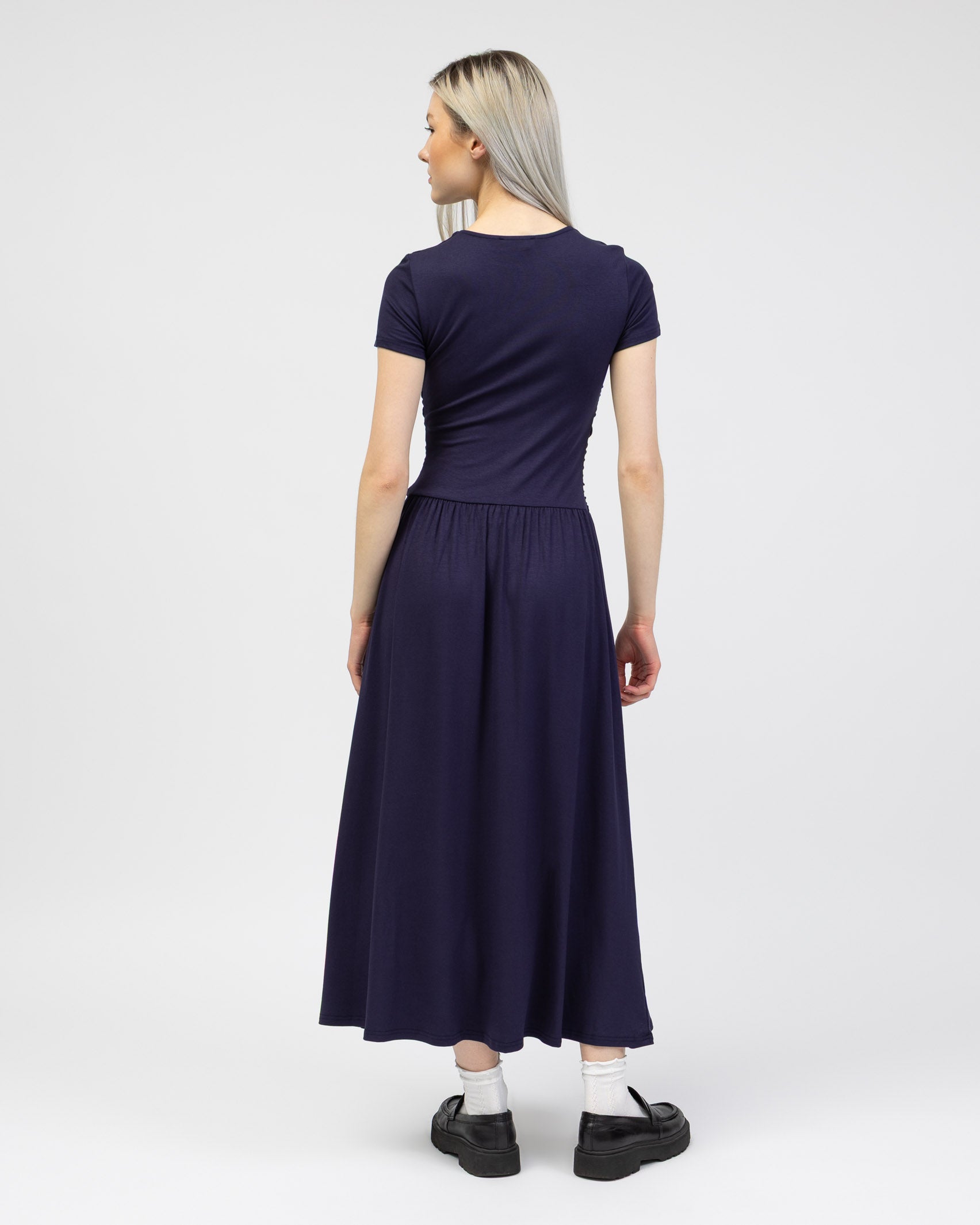 T-Shirt Kleid mit Raffungen