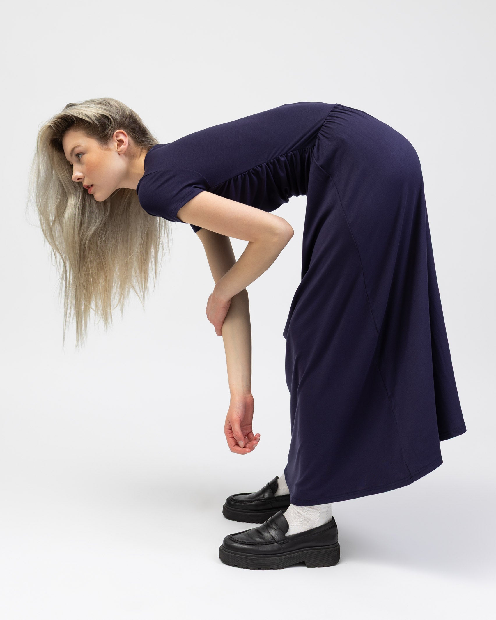 T-Shirt Kleid mit Raffungen