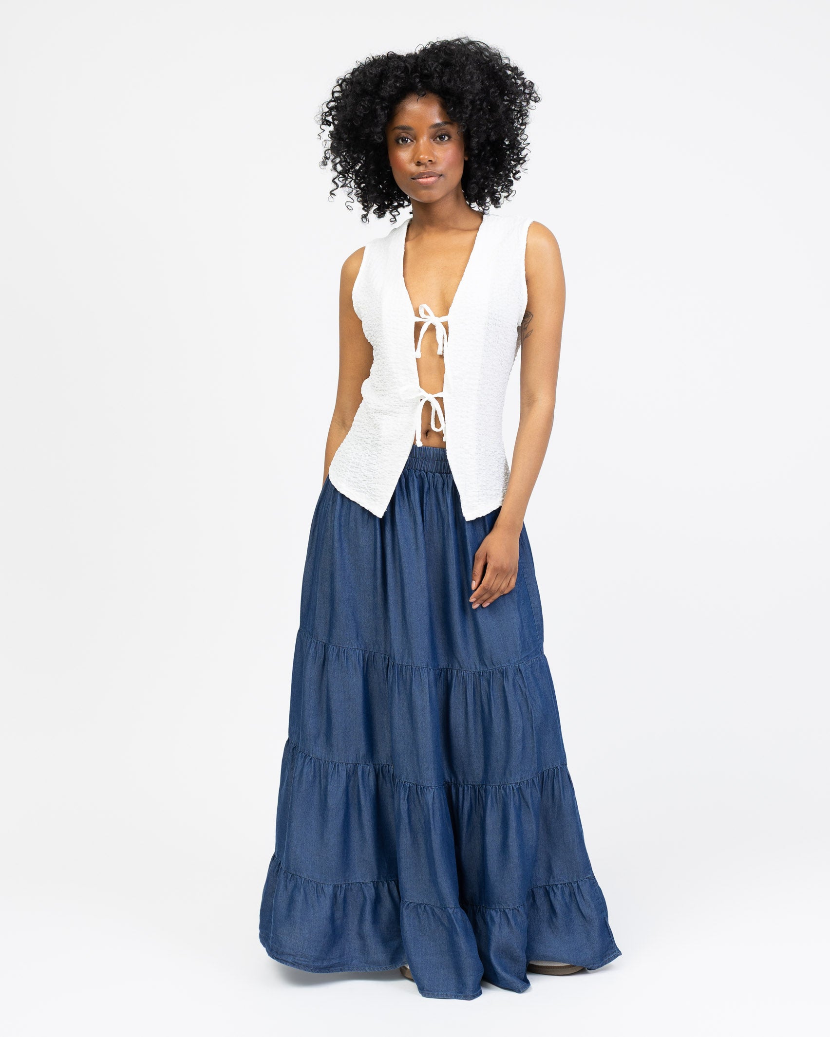 Top mit Bindebändern