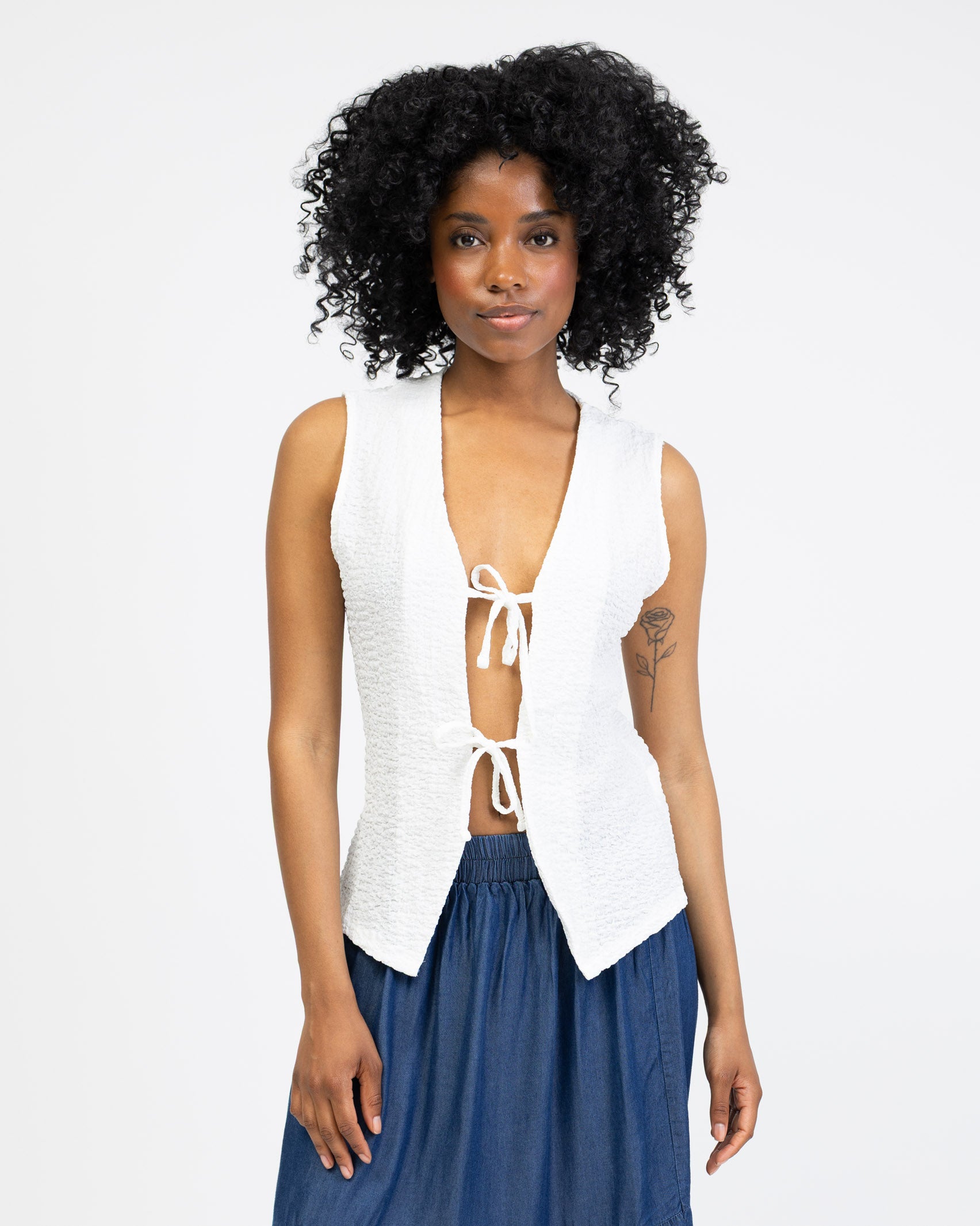 Top mit Bindebändern