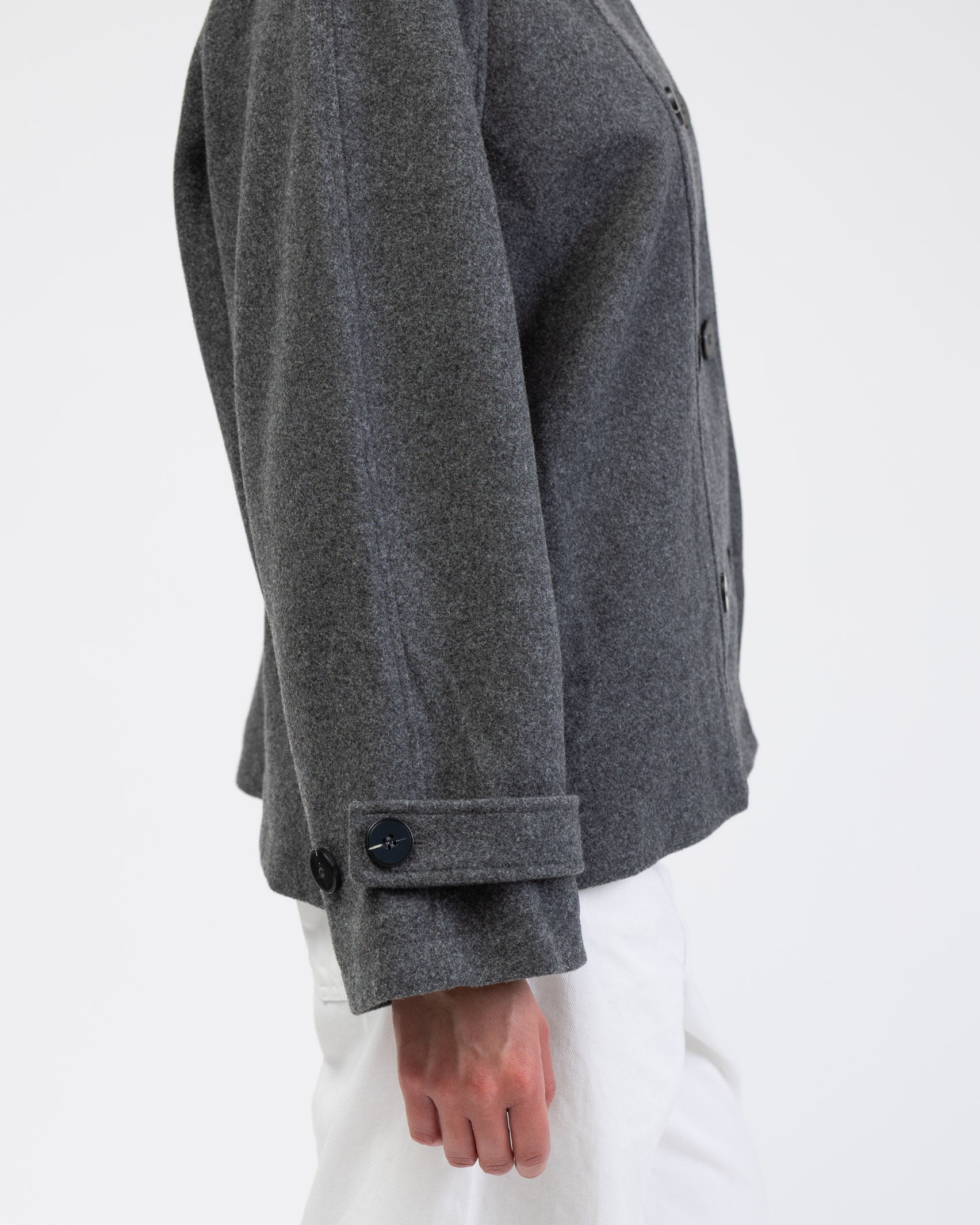 Mantel mit hohem Kragen
