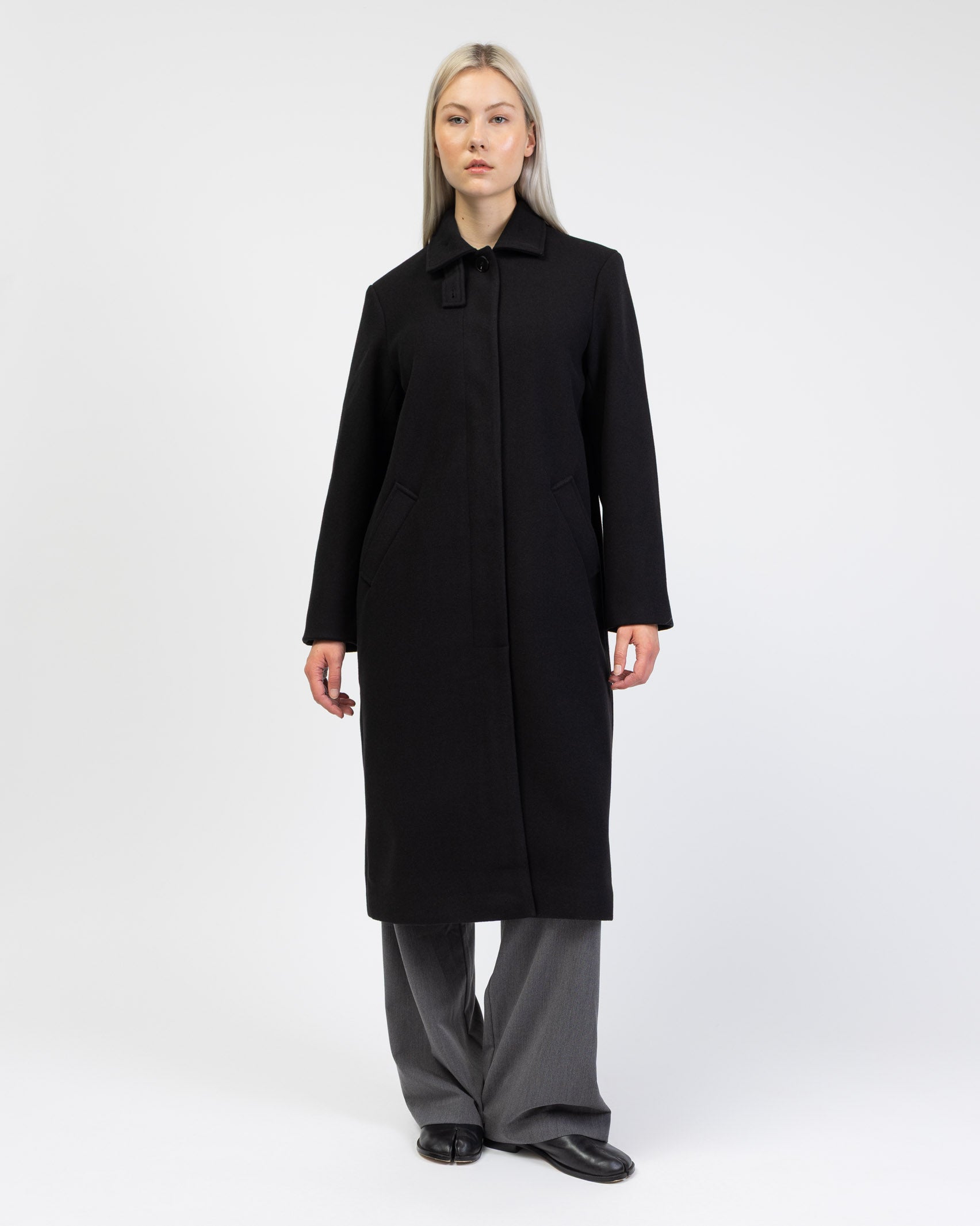 Mantel mit Stehkragen