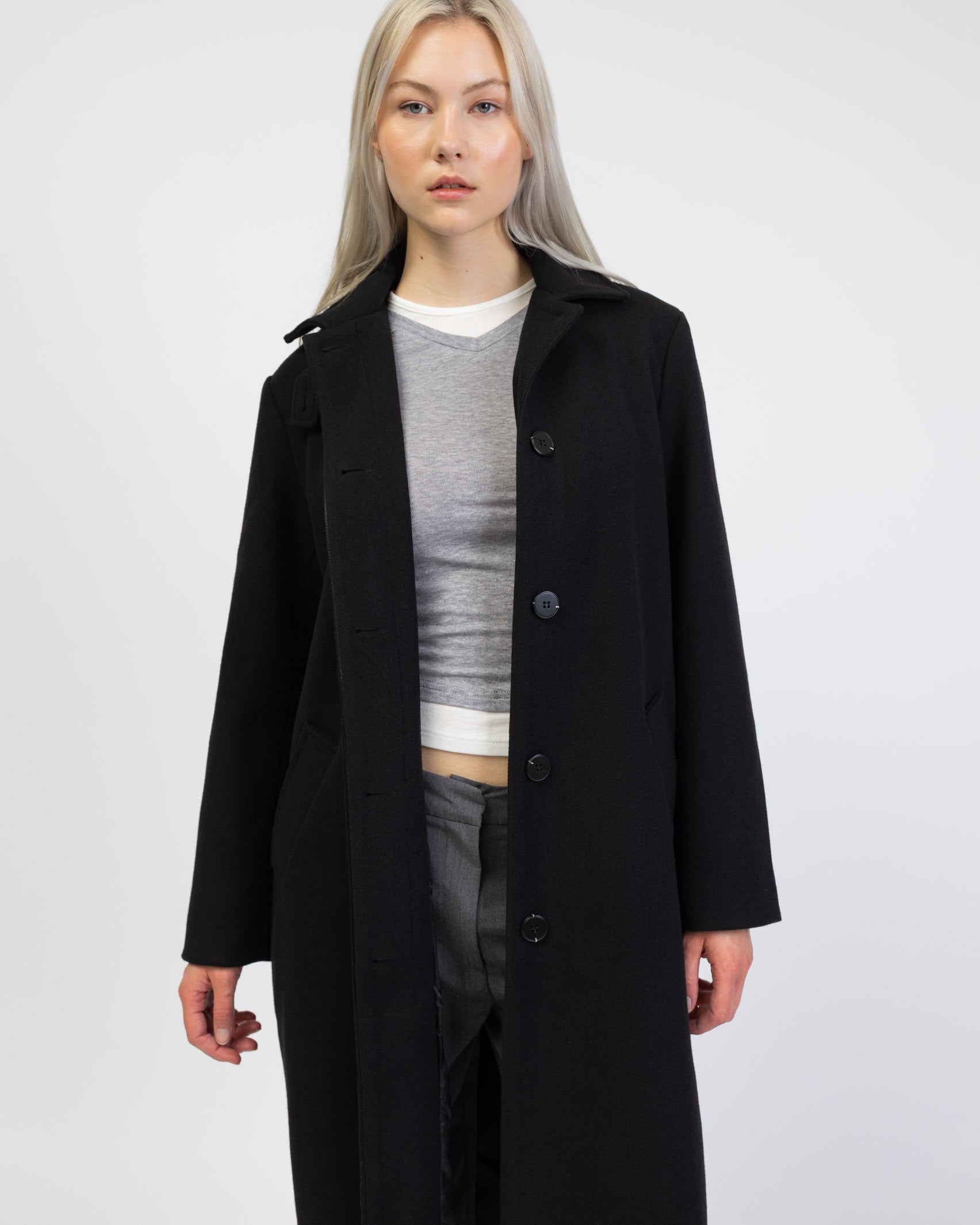 Mantel mit Stehkragen