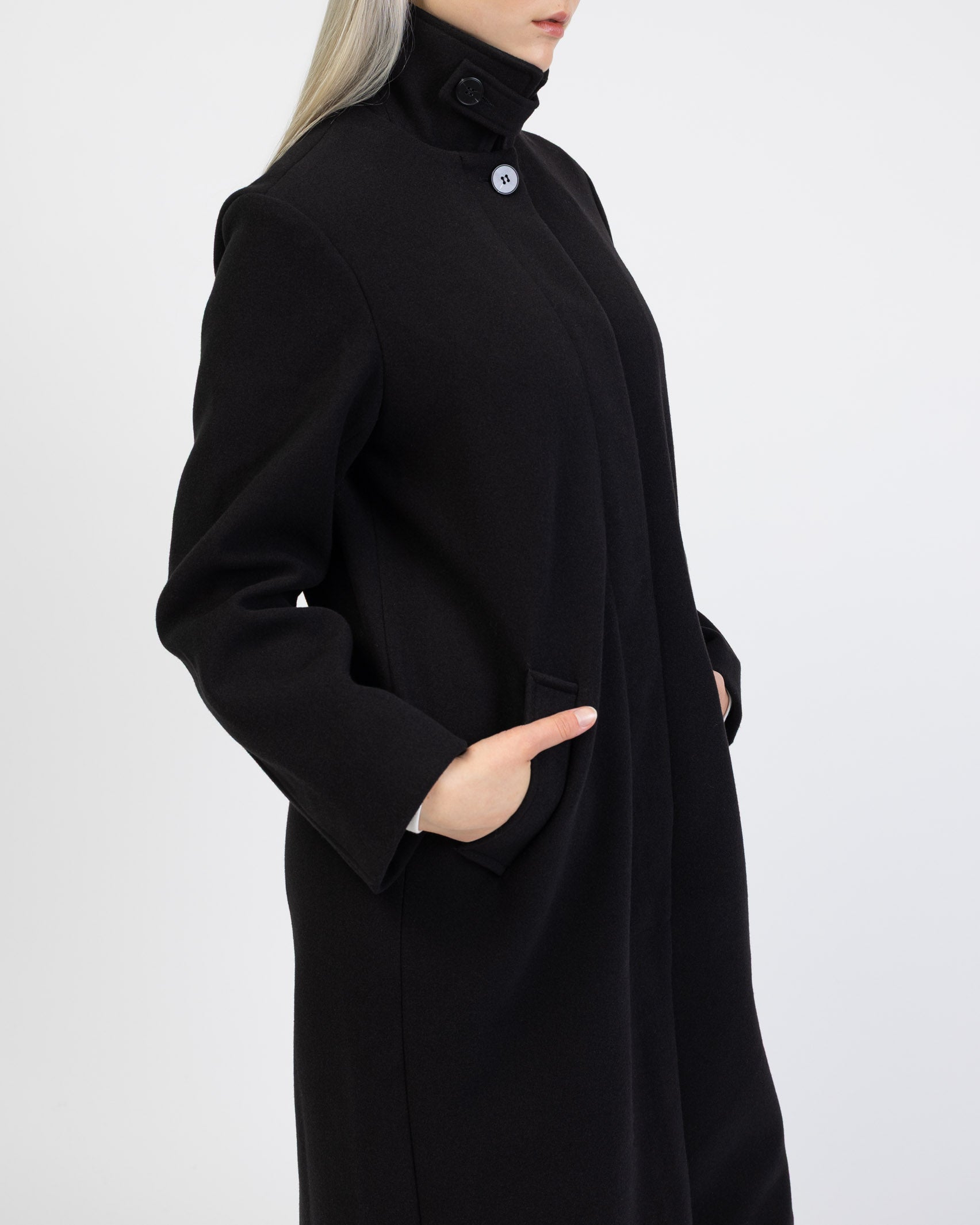 Mantel mit Stehkragen