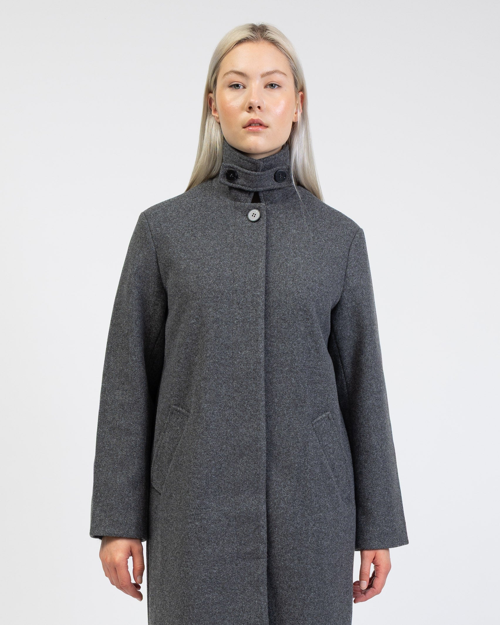 Mantel mit Stehkragen