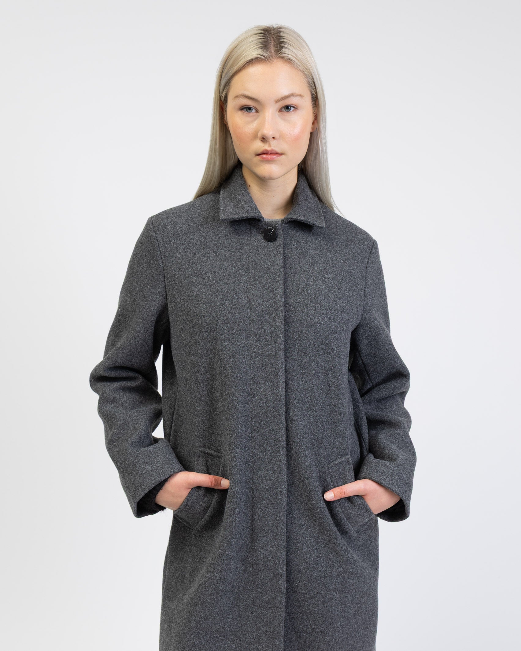Mantel mit Stehkragen
