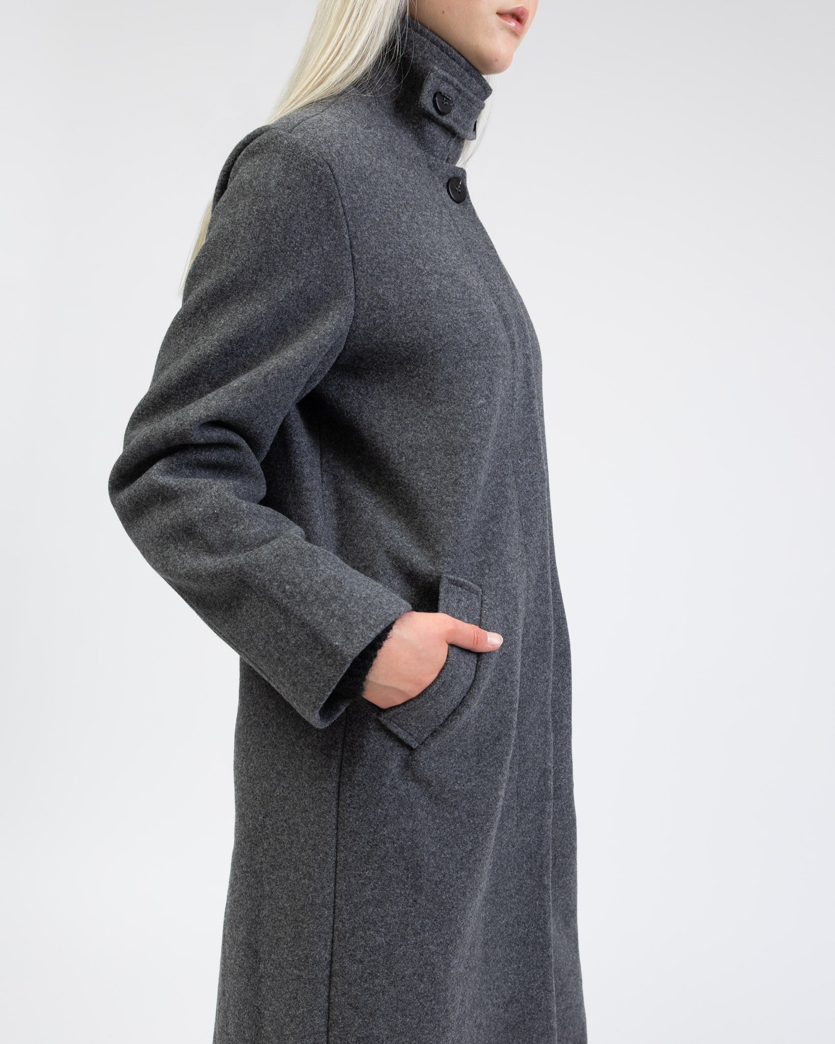 Mantel mit Stehkragen