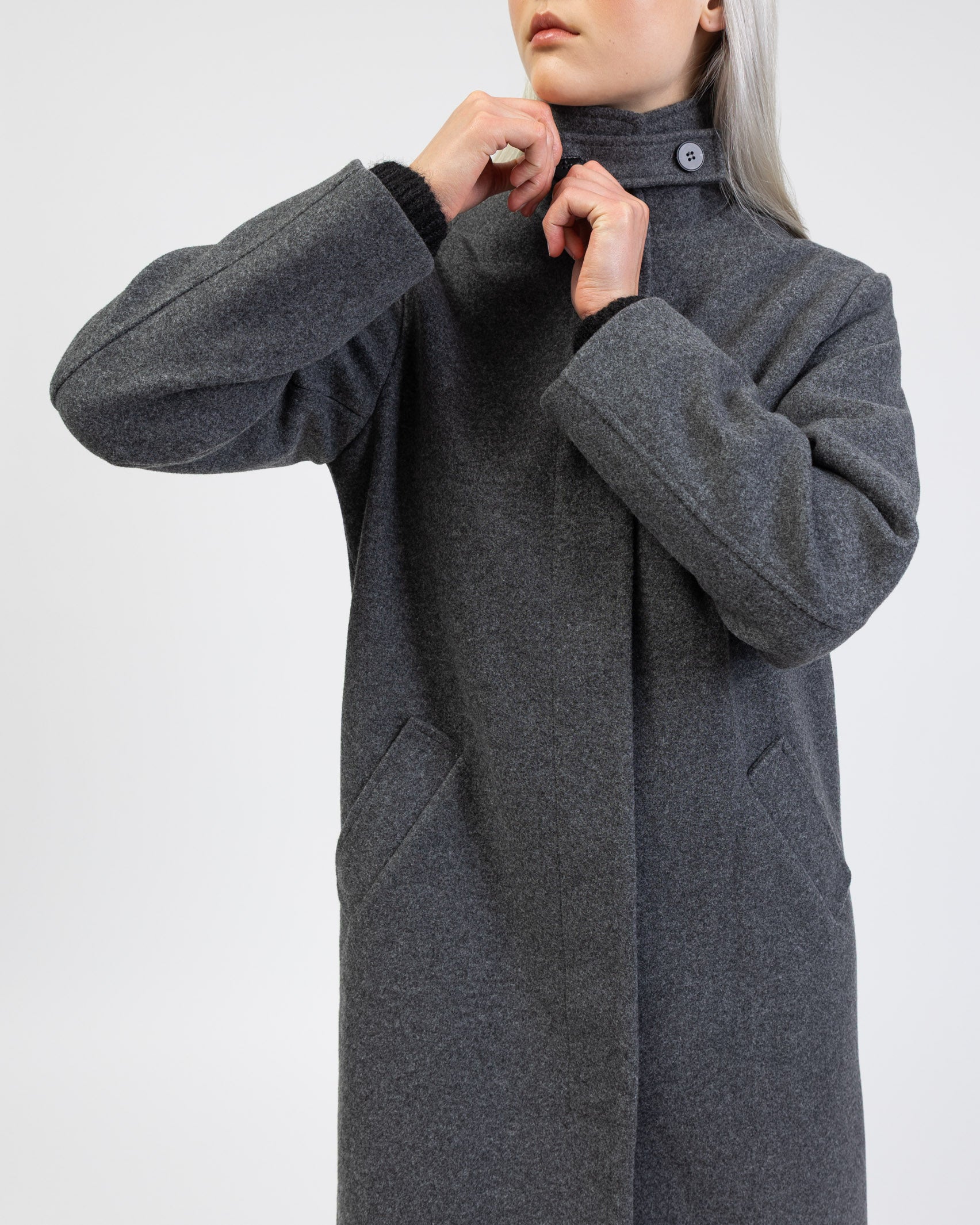 Mantel mit Stehkragen