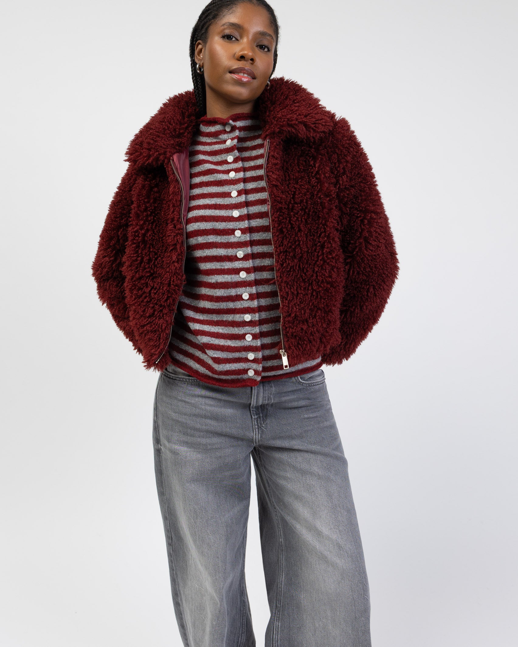 Weiche Jacke mit Reißverschluss