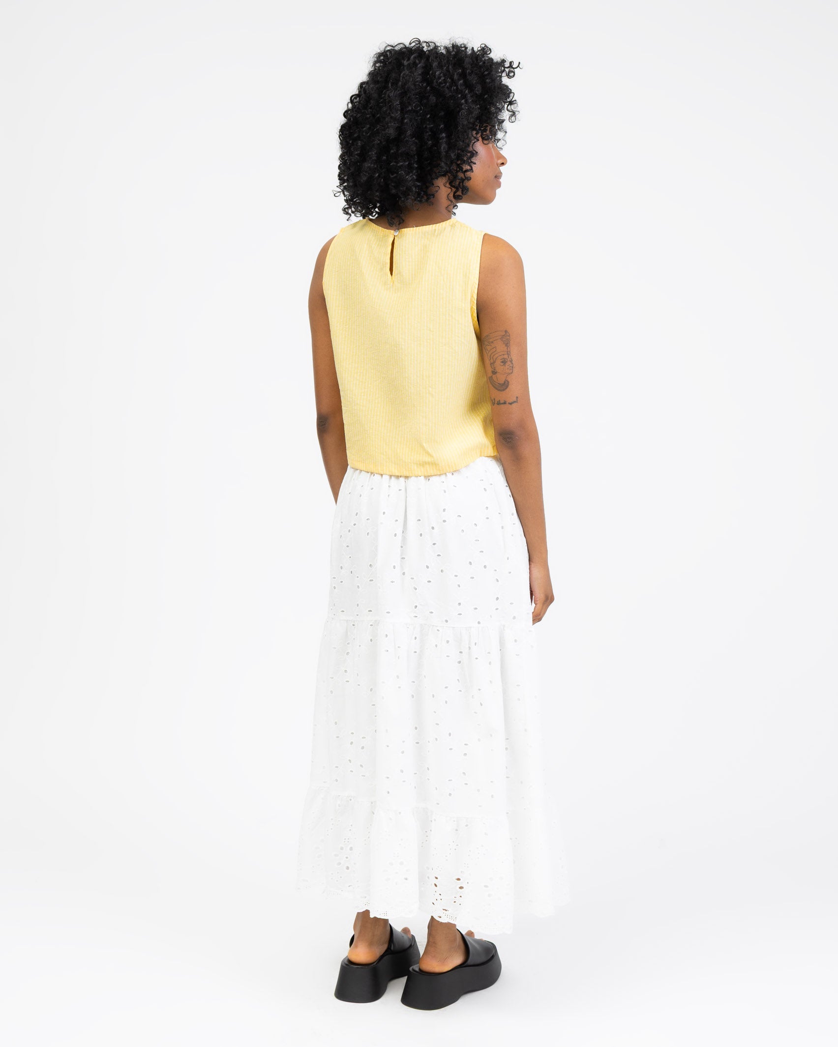 Baumwoll Top mit feinen Streifen