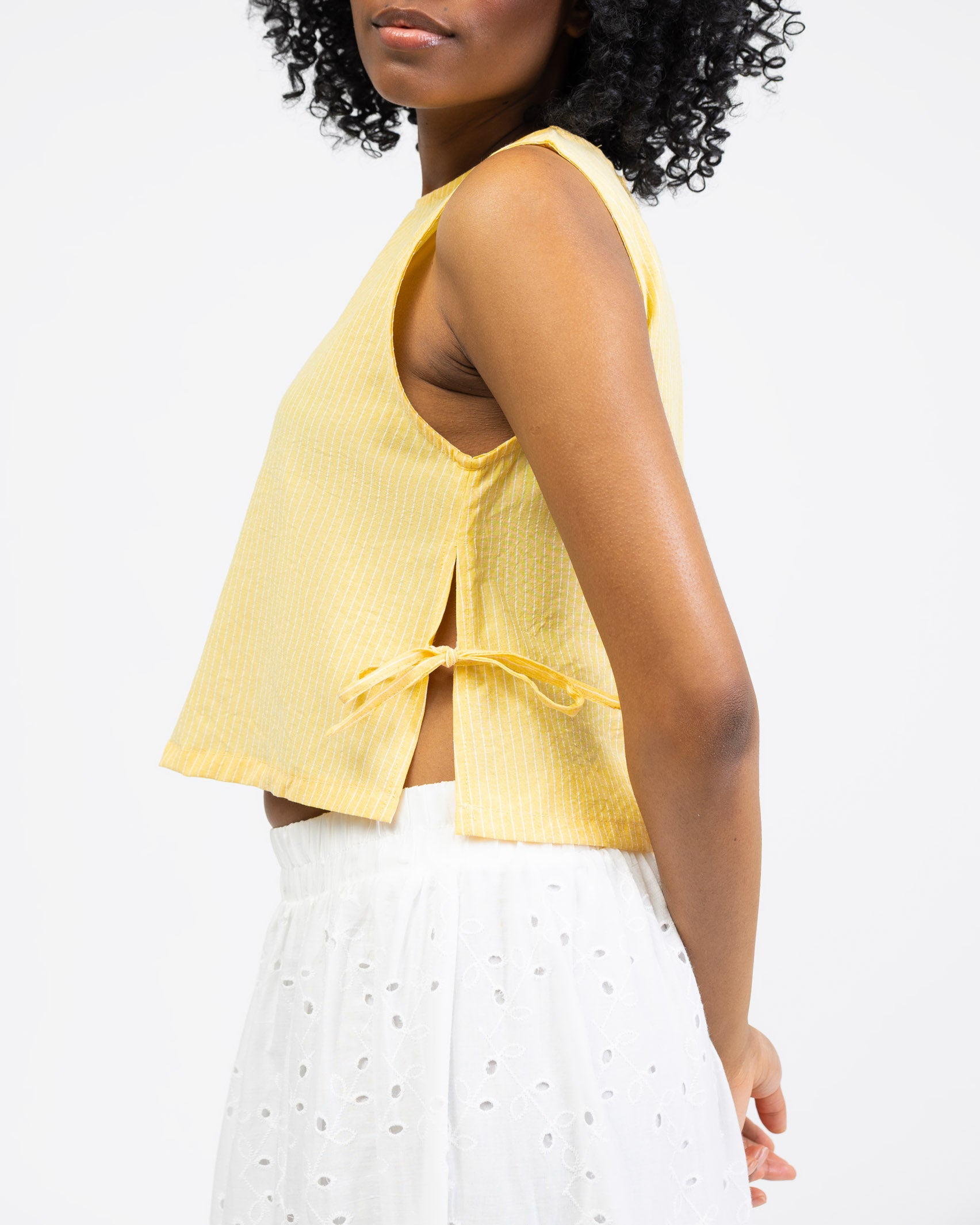 Baumwoll Top mit feinen Streifen