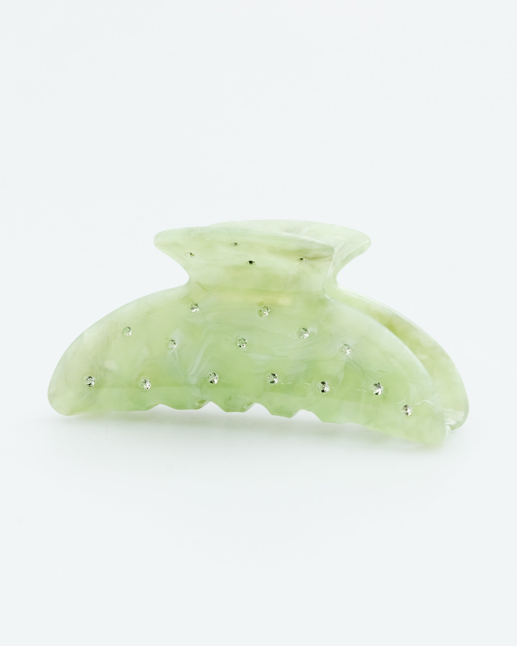 Grüner Haarclip mit Strass - Broke + Schön