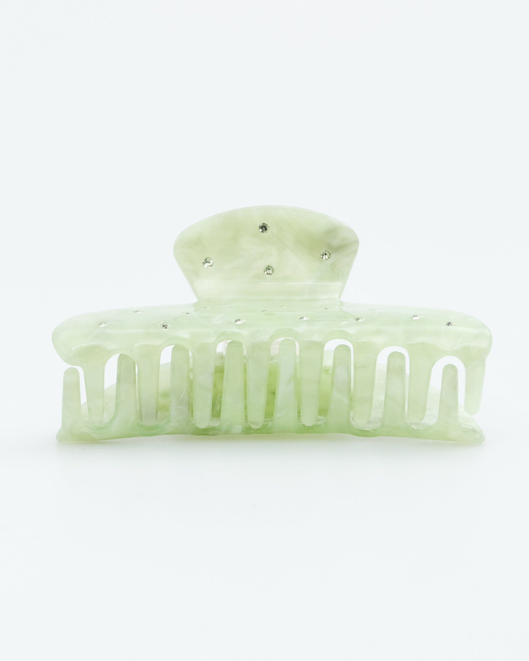 Grüner Haarclip mit Strass - Broke + Schön