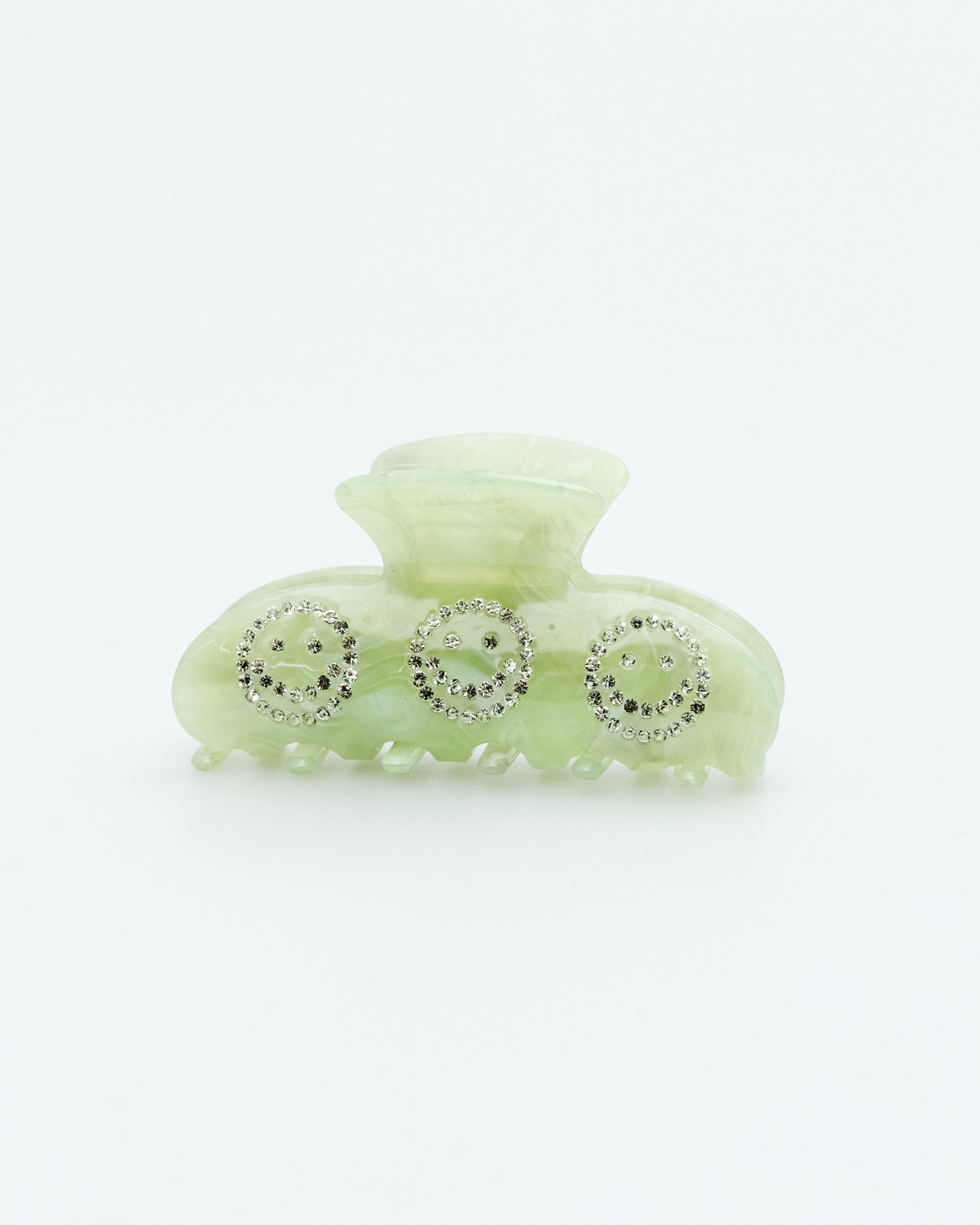 Grüner Lachgesicht Haarclip - Broke + Schön