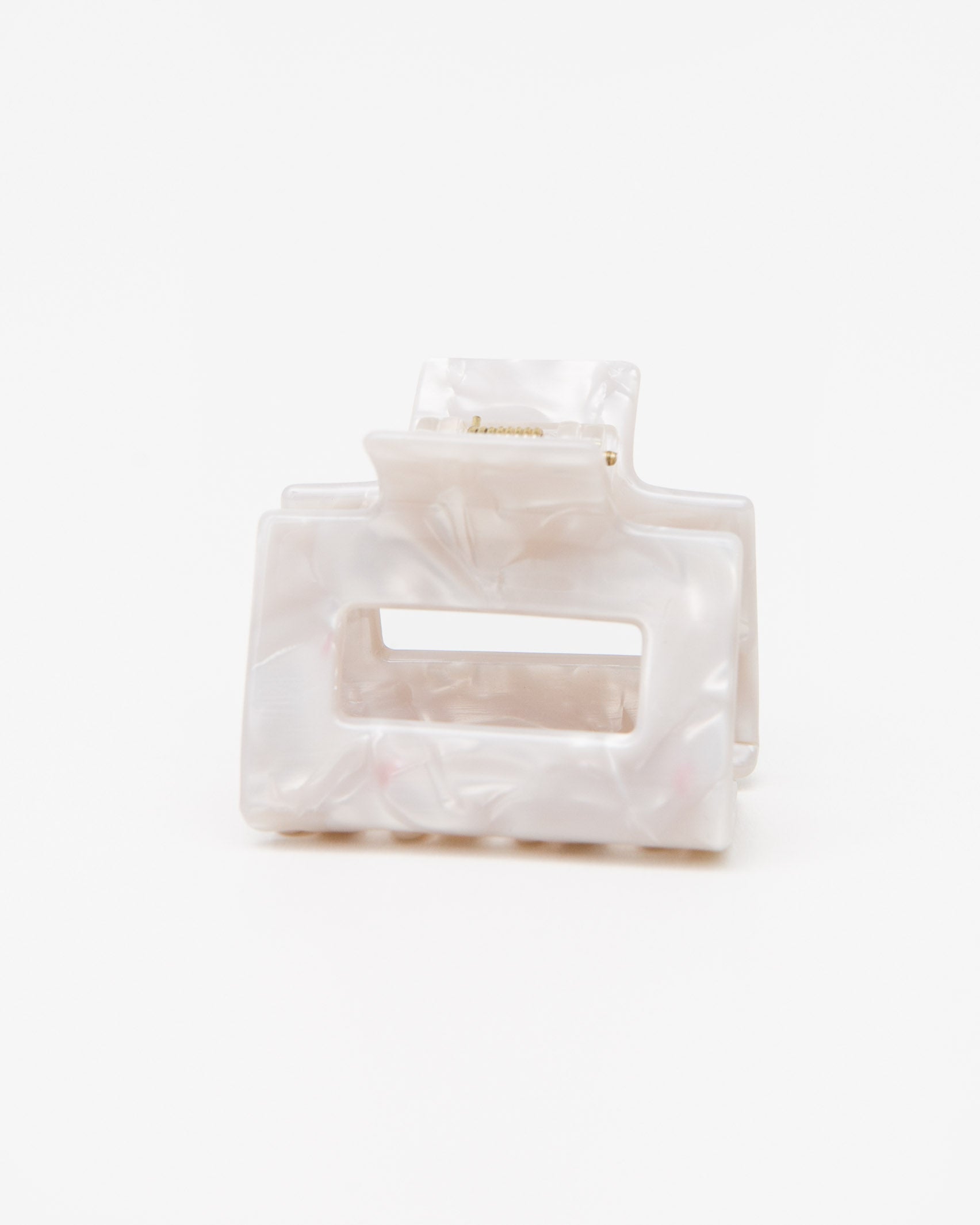 Kleiner, weißer Haarclip - Broke + Schön