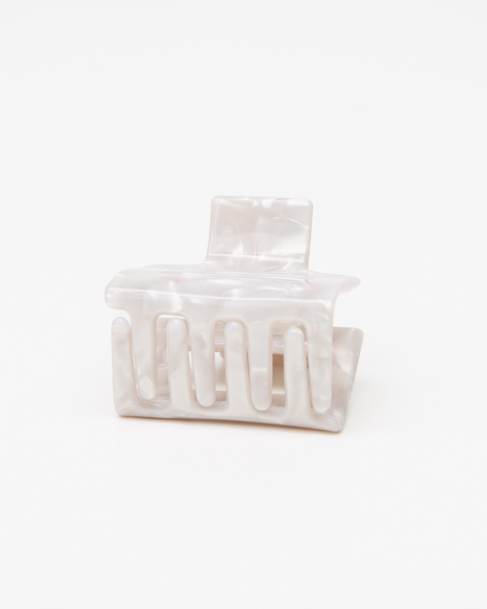 Kleiner, weißer Haarclip - Broke + Schön