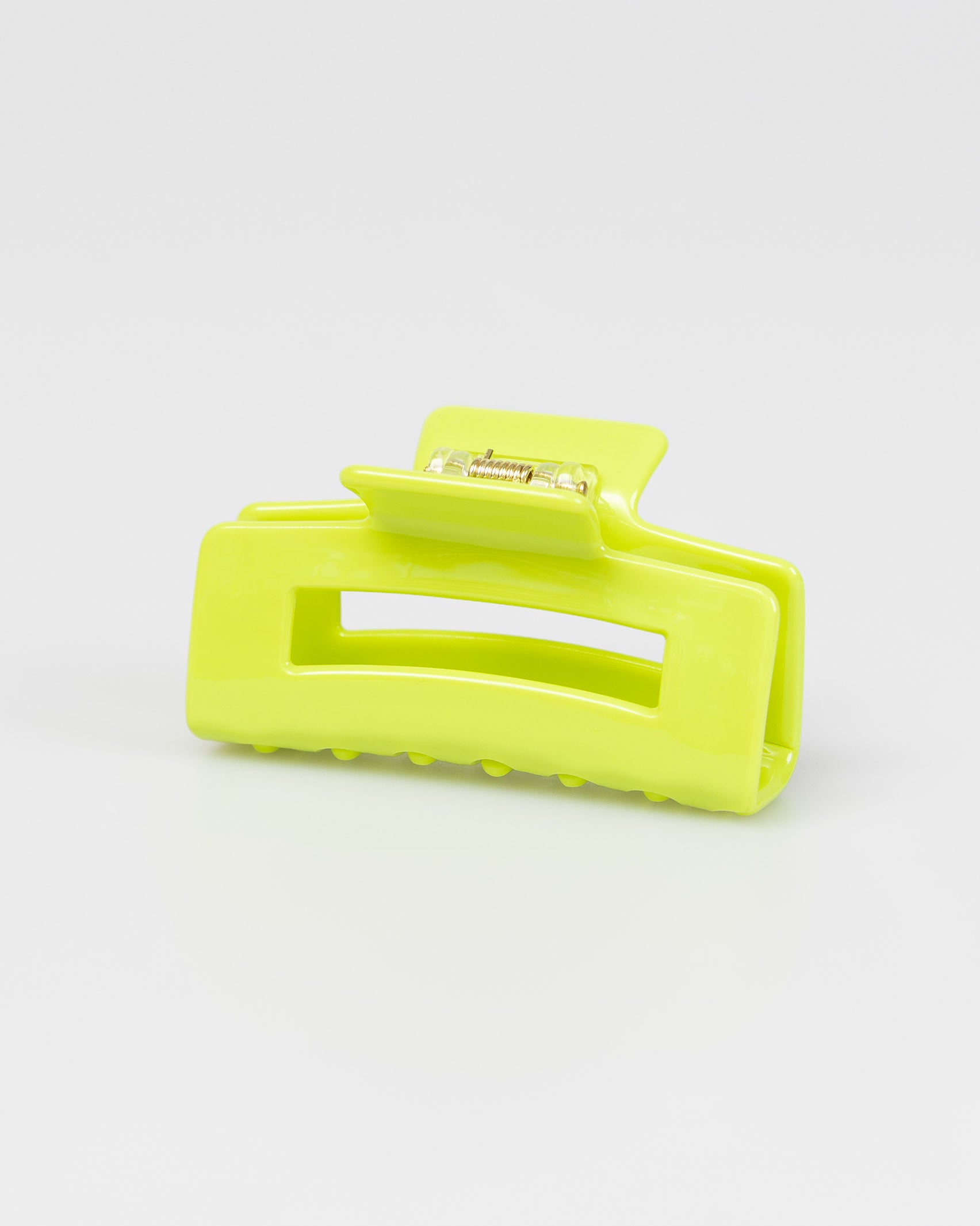 Eckiger Haarclip in Grün